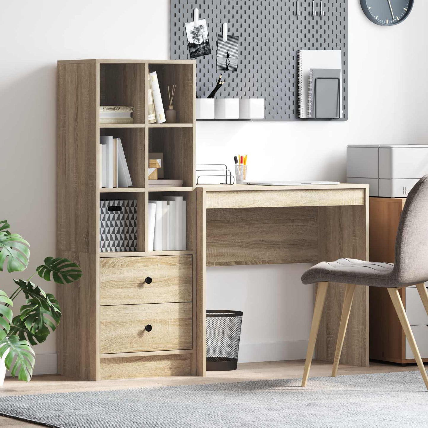 Schreibtisch Sonoma-Eiche 125,5 x 40 x 127 cm 2 stk.