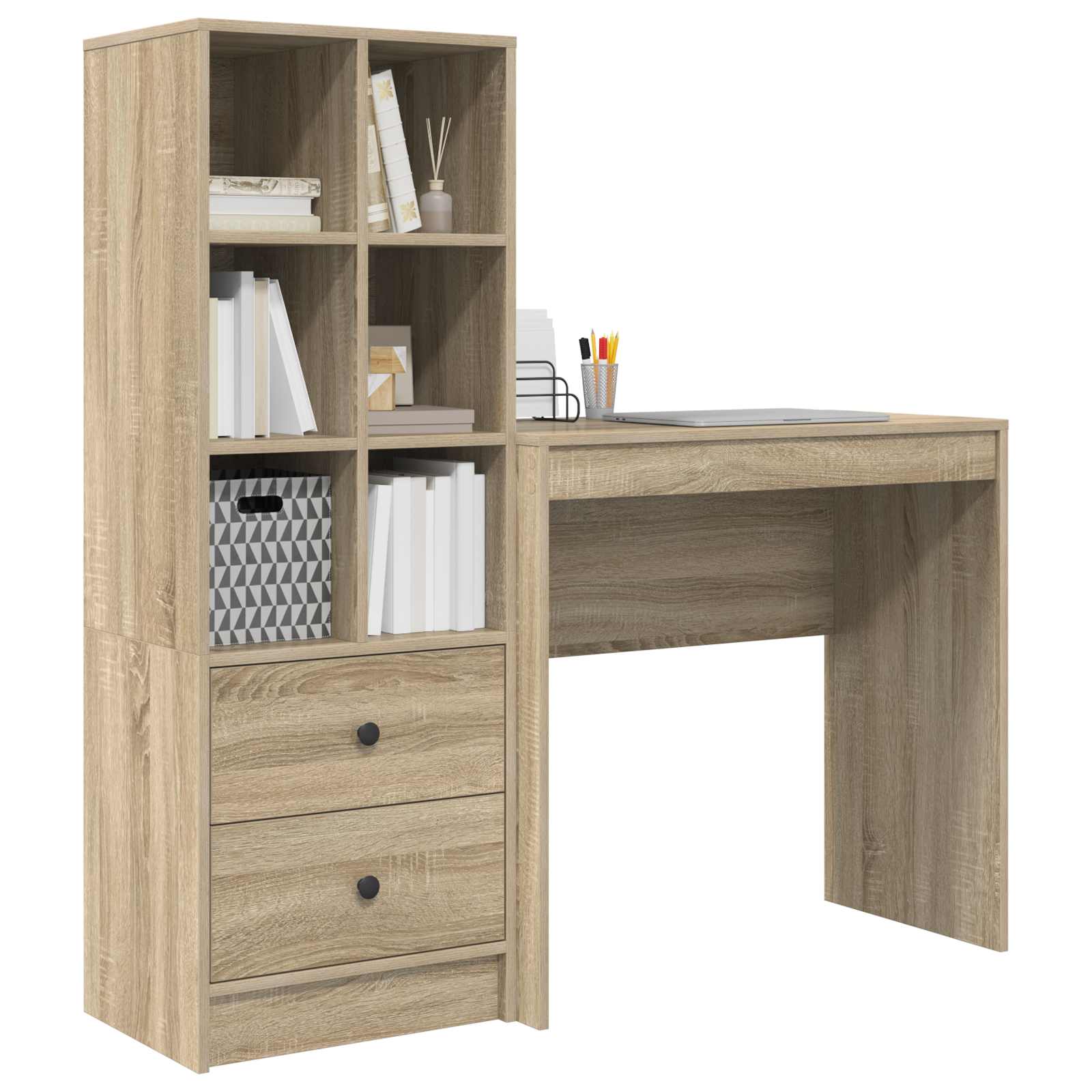 Schreibtisch Sonoma-Eiche 125,5 x 40 x 127 cm 2 stk.