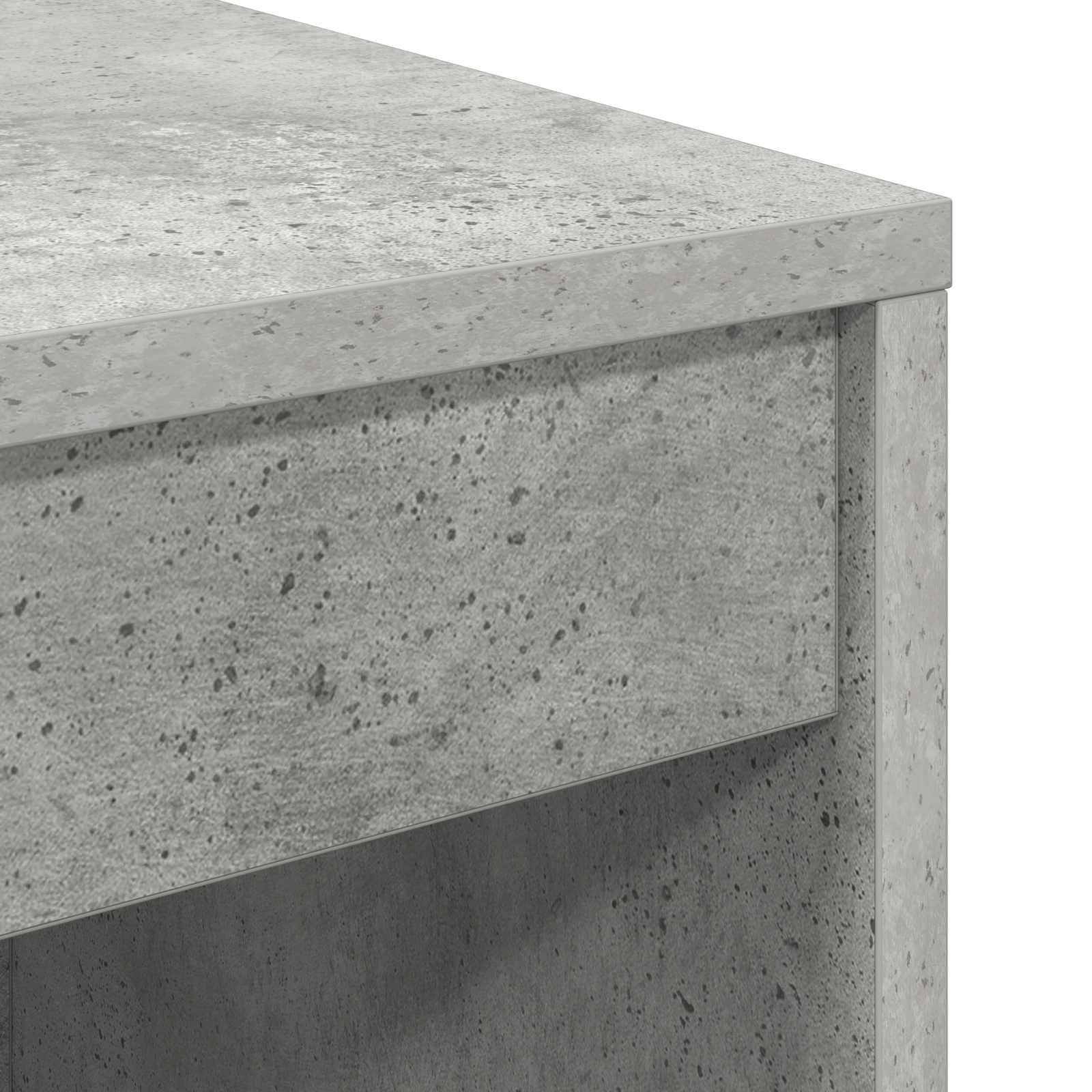 Schreibtisch Beton Grau 125,5 x 40 x 127 cm 2 stk.
