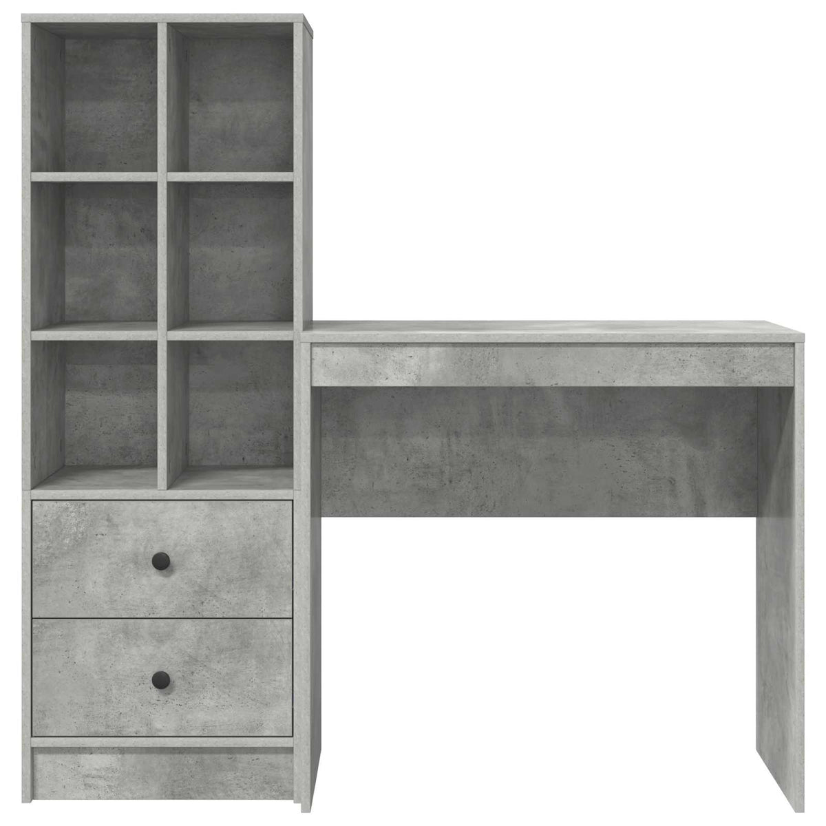 Schreibtisch Beton Grau 125,5 x 40 x 127 cm 2 stk.