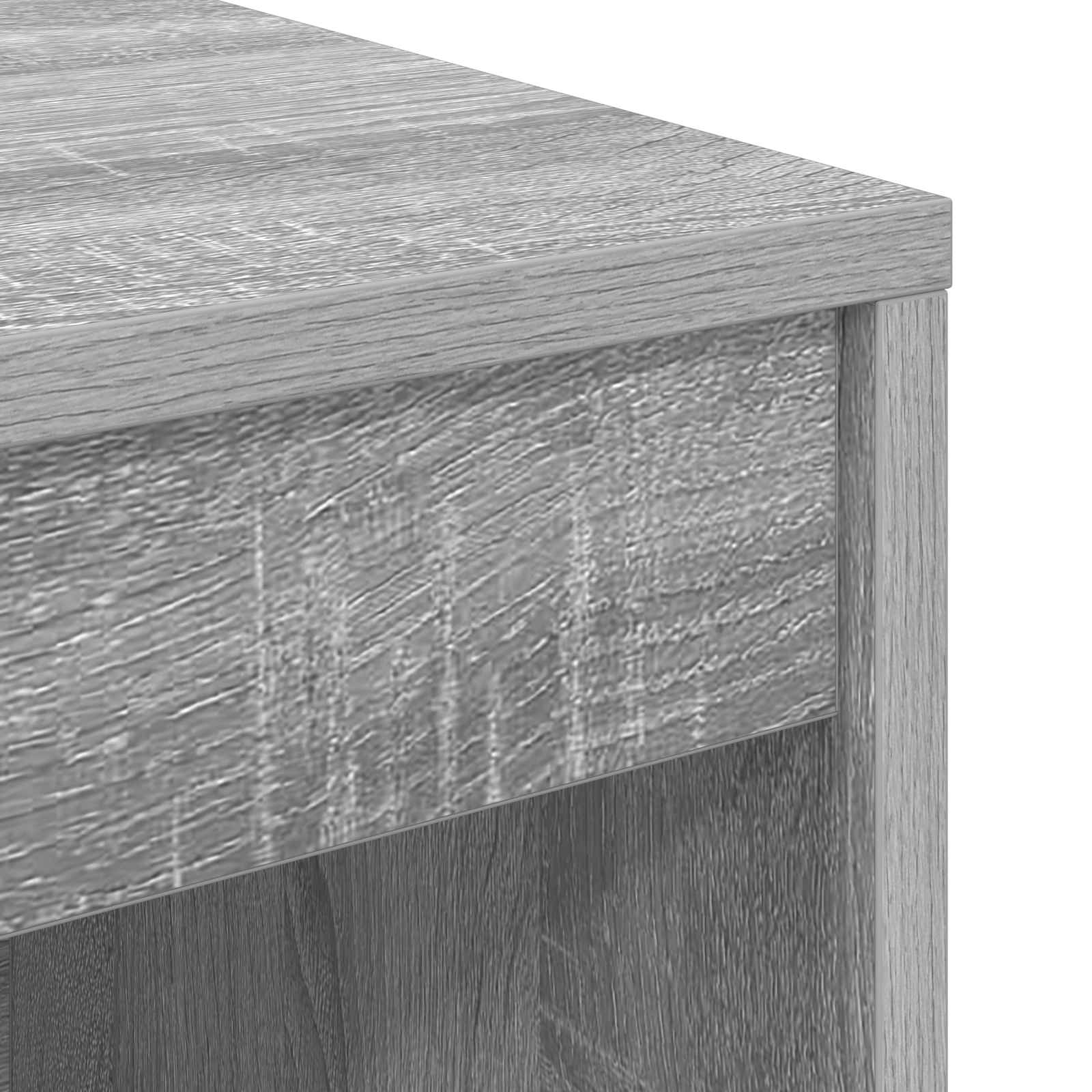 Schreibtisch mit Schubladen mit Regal 2 pcs Graues Sonoma