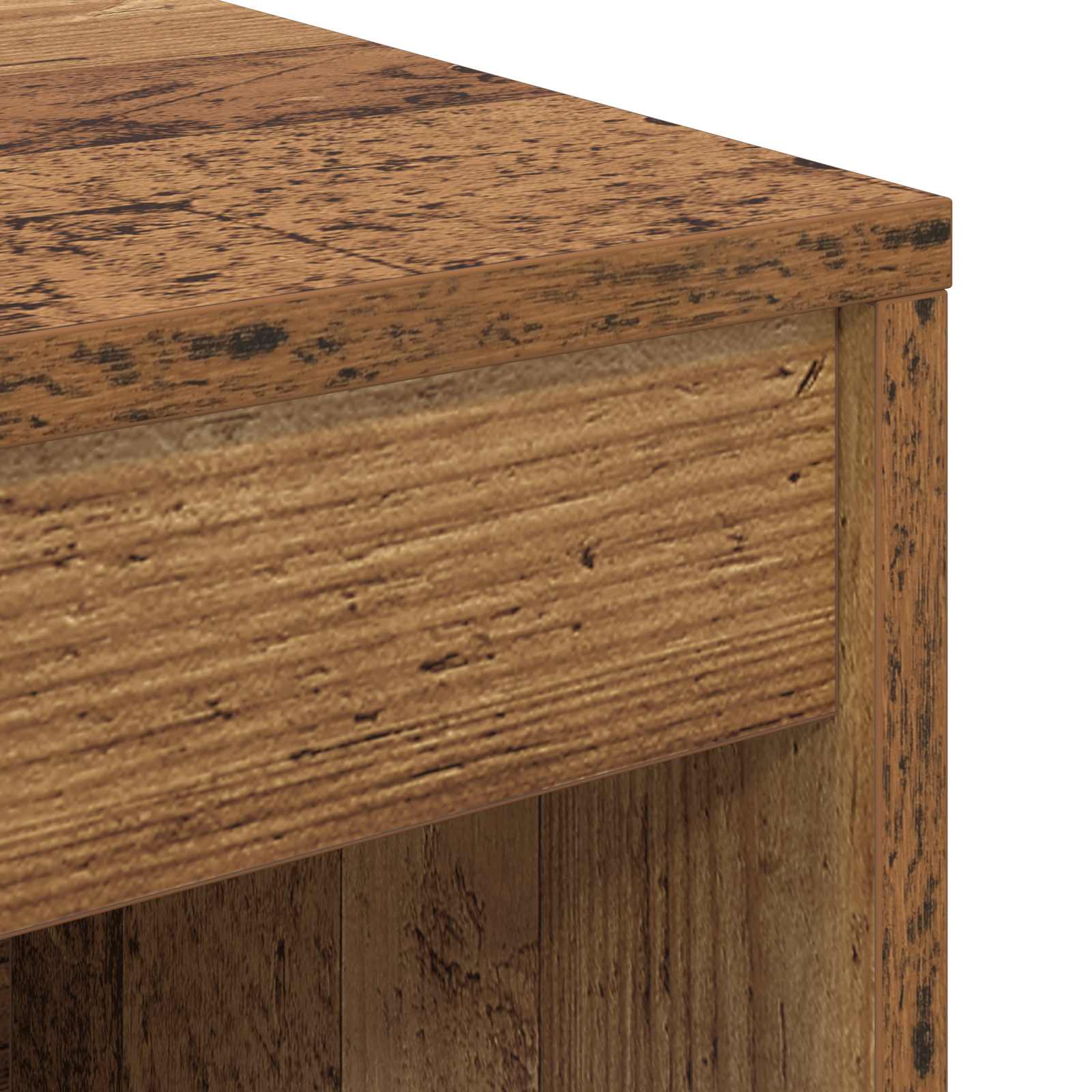 Schreibtisch mit Schubladen mit Regal 2 pcs Altholz