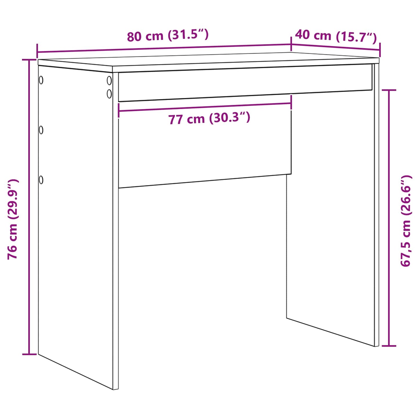 Schreibtisch Altholz 125,5 x 40 x 127 cm 2 stk.