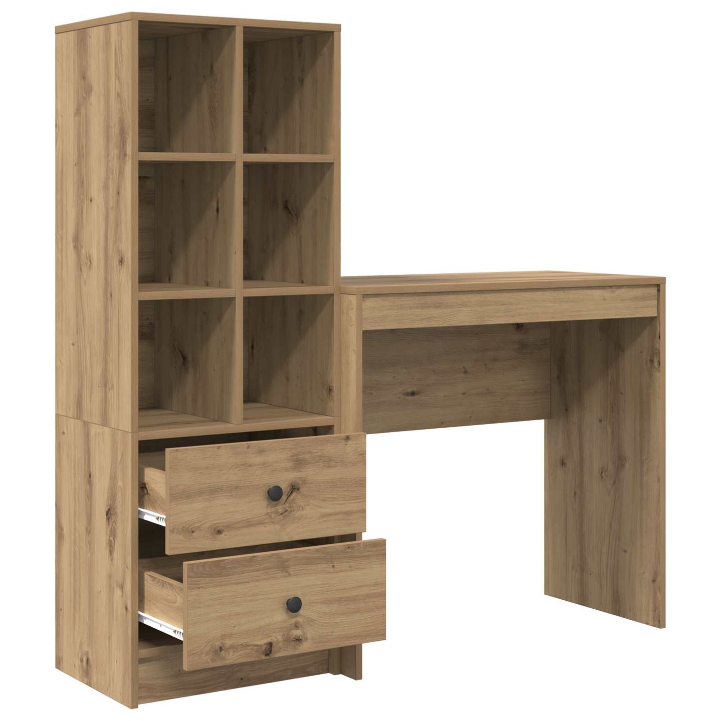 Schreibtisch Artisan-Eiche 125,5 x 40 x 127 cm 2 Stk.
