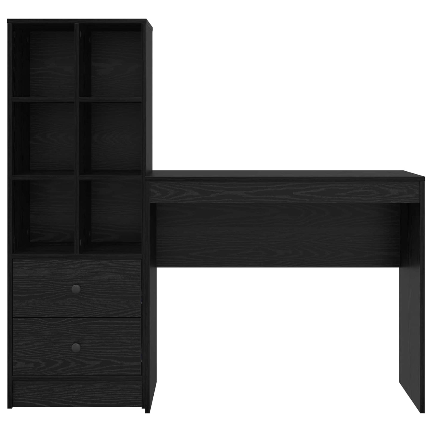 Schreibtisch Schwarz Eichen-Optik 135,5 x 40 x 127 cm 2 stk.