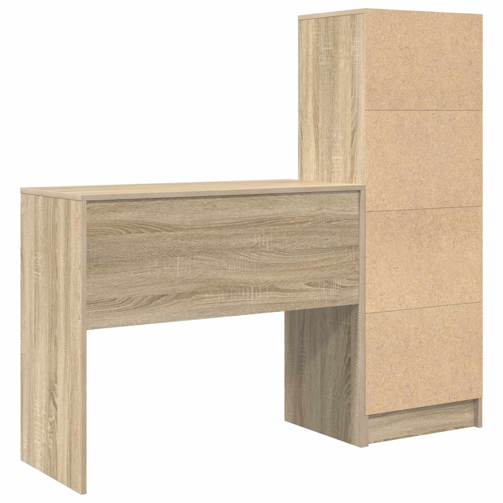 Schreibtisch mit Schubladen mit Regal 2 pcs Sonoma-Eiche
