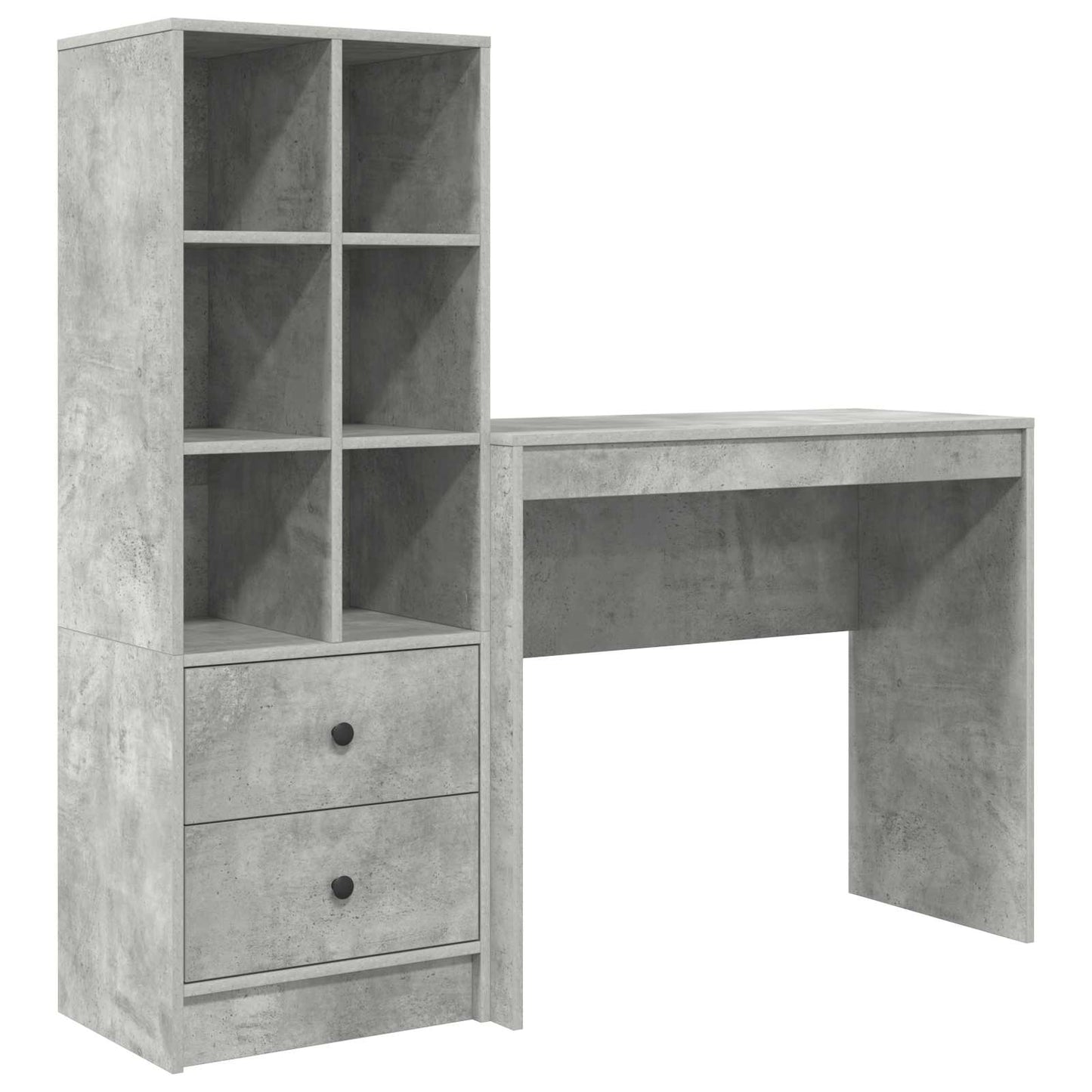Schreibtisch Beton Grau 135,5 x 40 x 127 cm 2 stk.