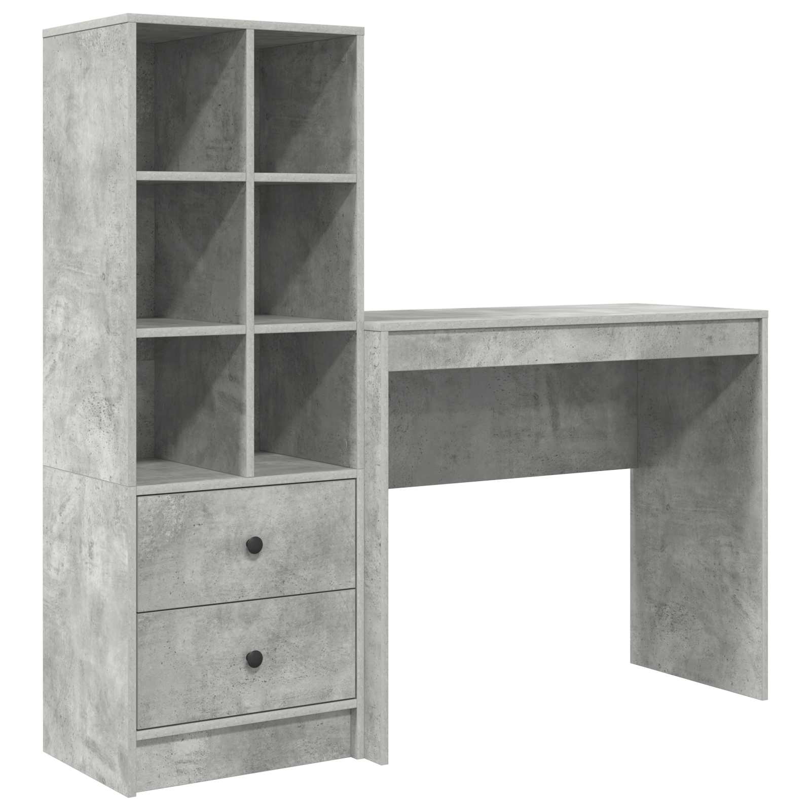 Schreibtisch Beton Grau 135,5 x 40 x 127 cm 2 stk.