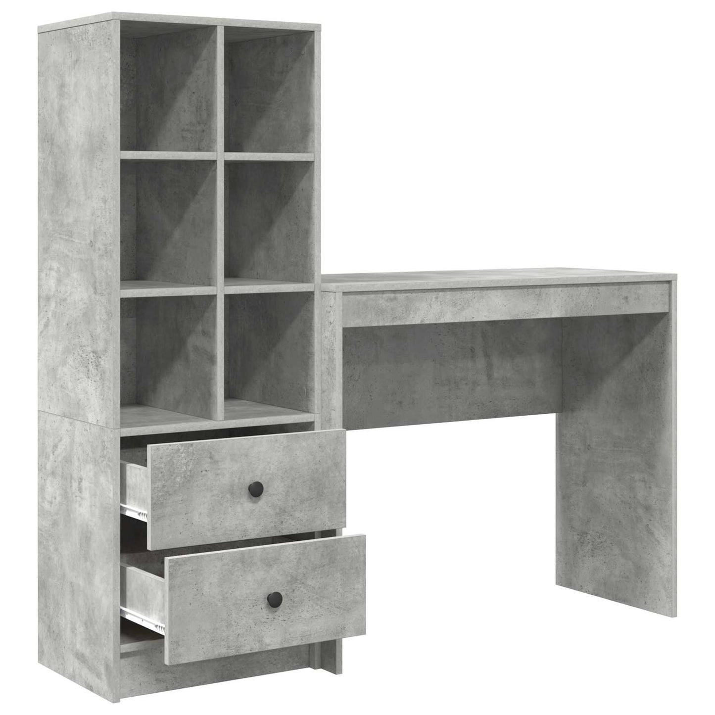 Schreibtisch Beton Grau 135,5 x 40 x 127 cm 2 stk.