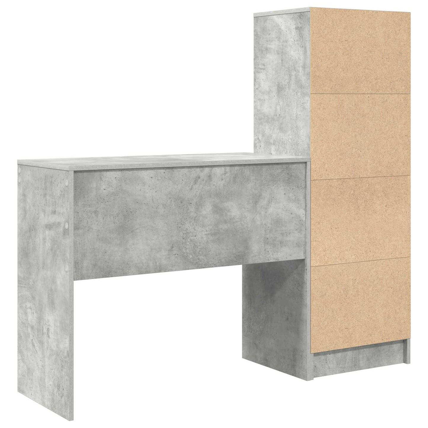 Schreibtisch Beton Grau 135,5 x 40 x 127 cm 2 stk.