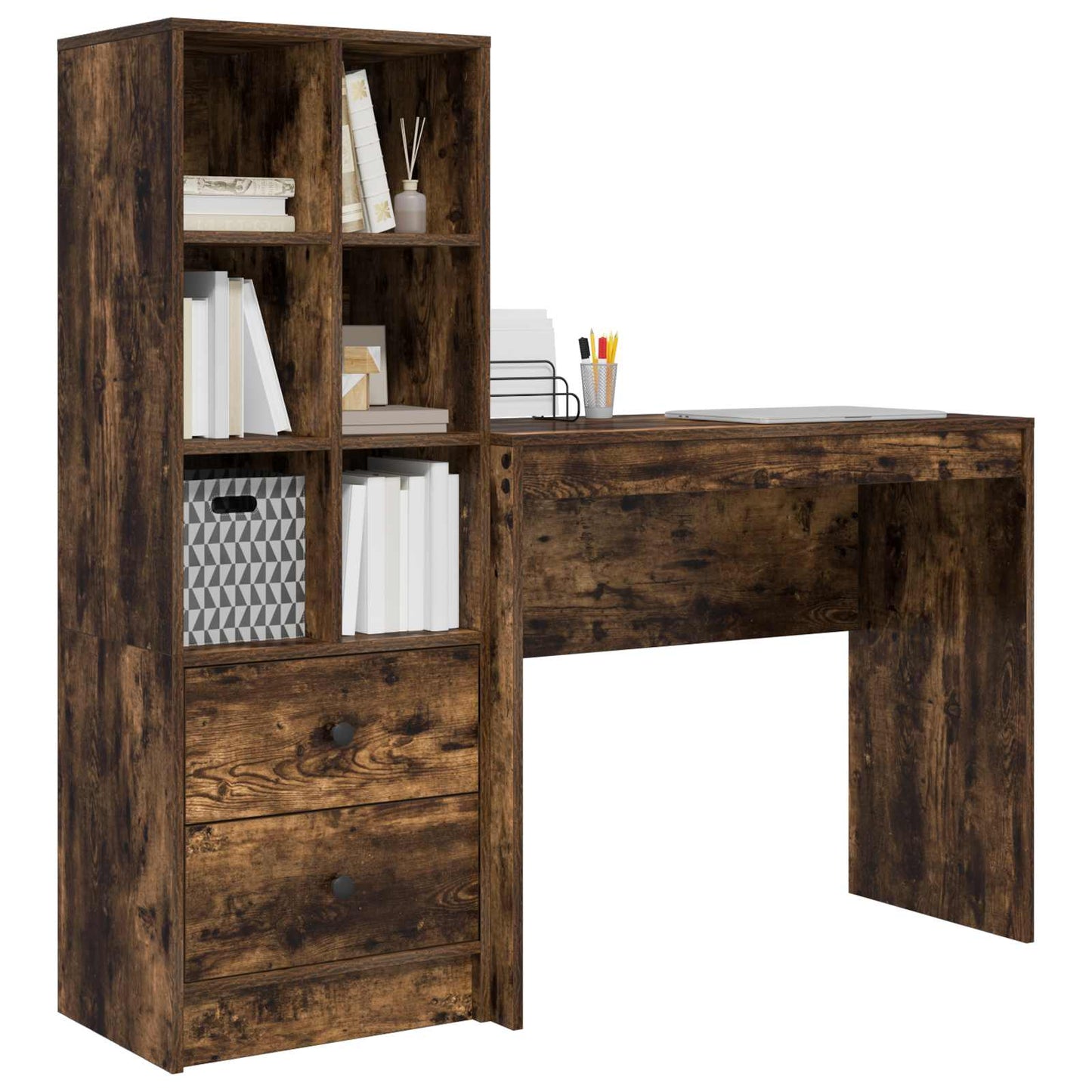 Schreibtisch Geräucherte Eiche 135,5 x 40 x 127 cm 2 stk.