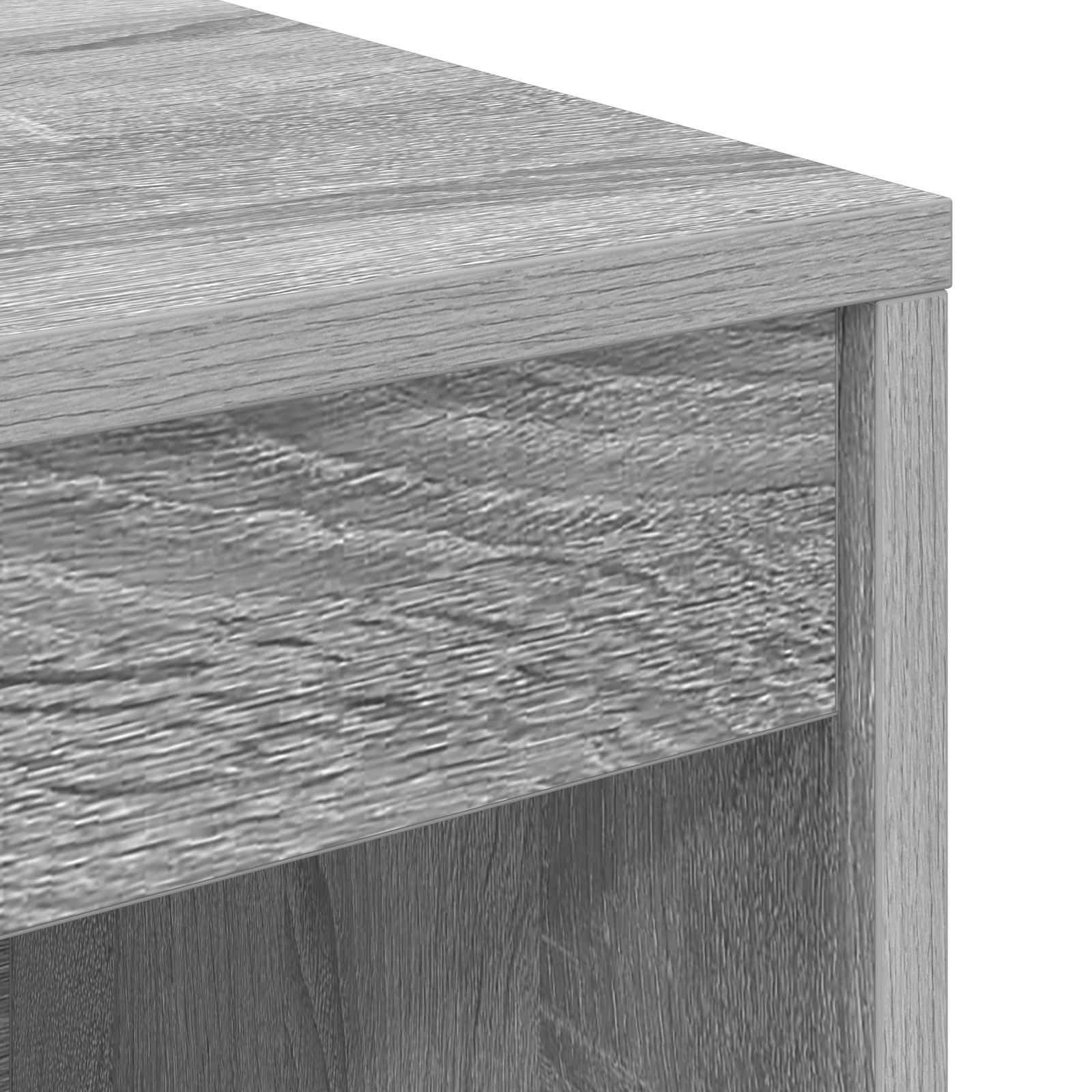Schreibtisch mit Schubladen mit Regal 2 pcs Graues Sonoma
