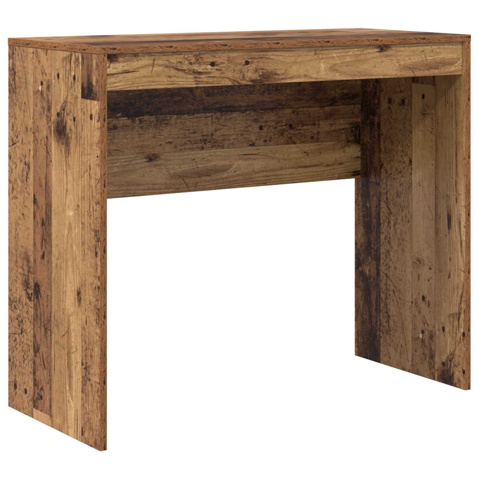 Schreibtisch mit Schubladen mit Regal 2 pcs Altholz