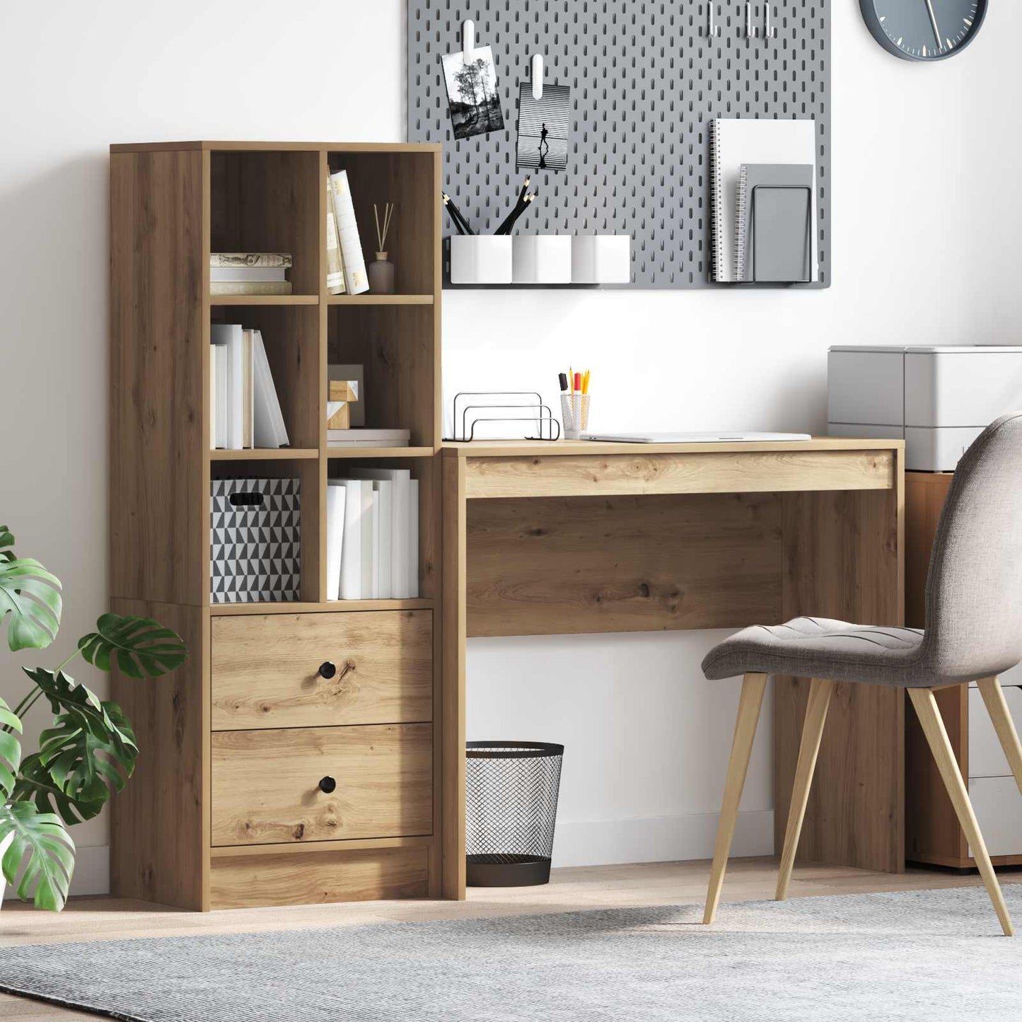 Schreibtisch Artisan-Eiche 135,5 x 40 x 127 cm 2 Stk.