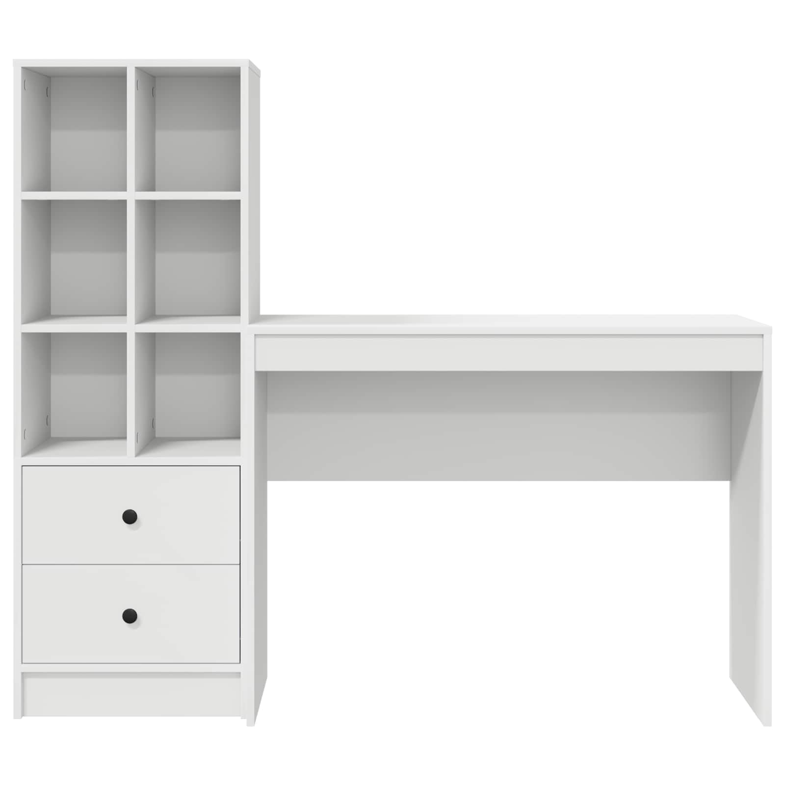 Schreibtisch Weiß 145,5 x 40 x 127 cm 2 stk.