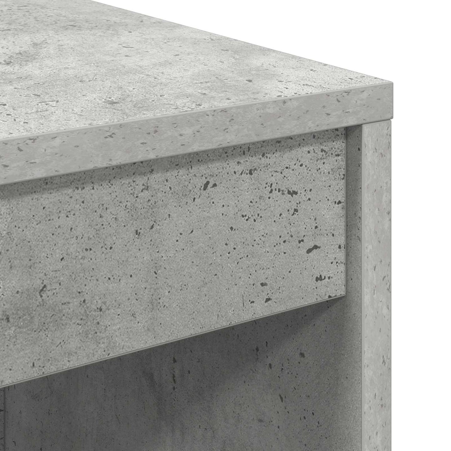 Schreibtisch mit Schubladen mit Regal 2 pcs Beton Grau
