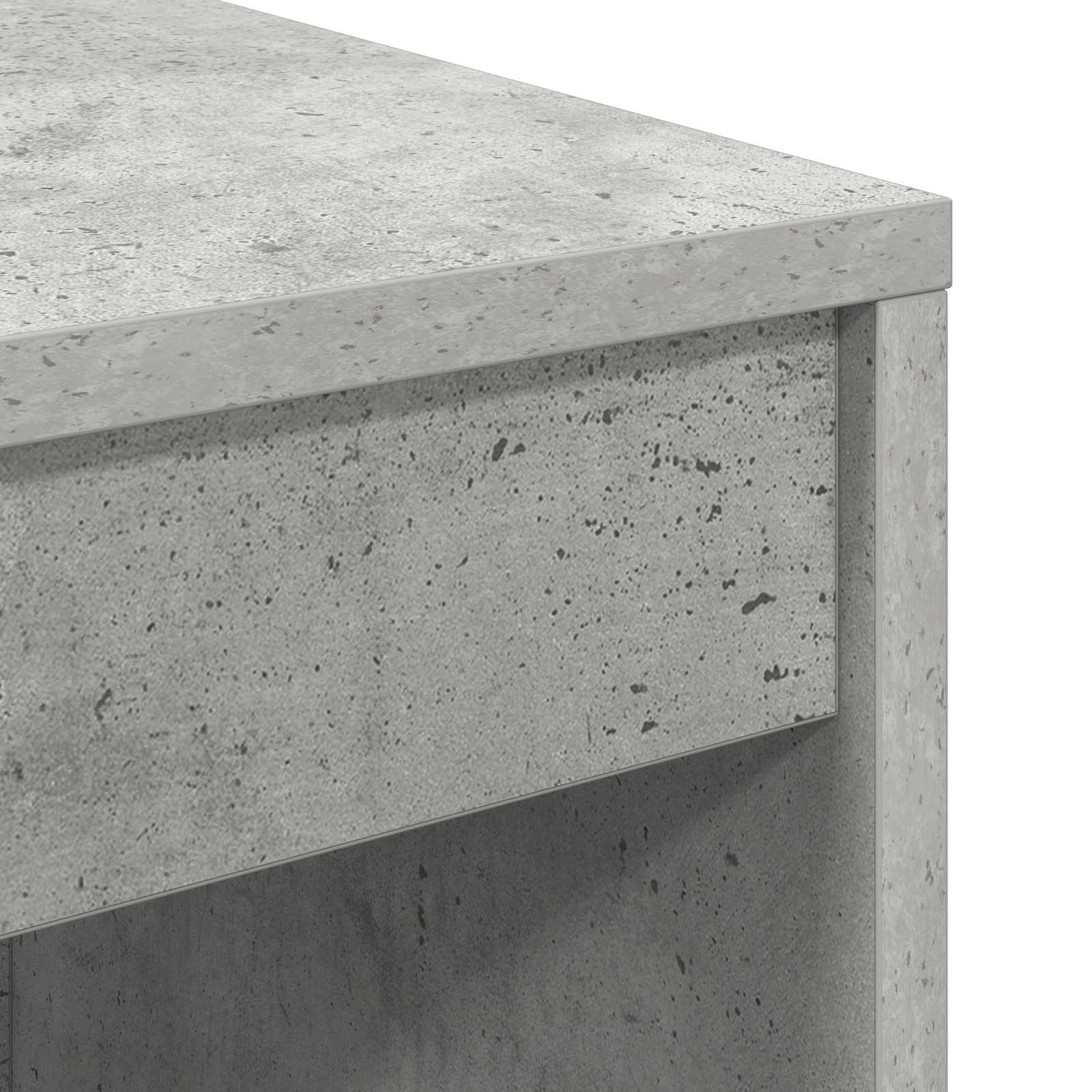 Schreibtisch mit Schubladen mit Regal 2 pcs Beton Grau