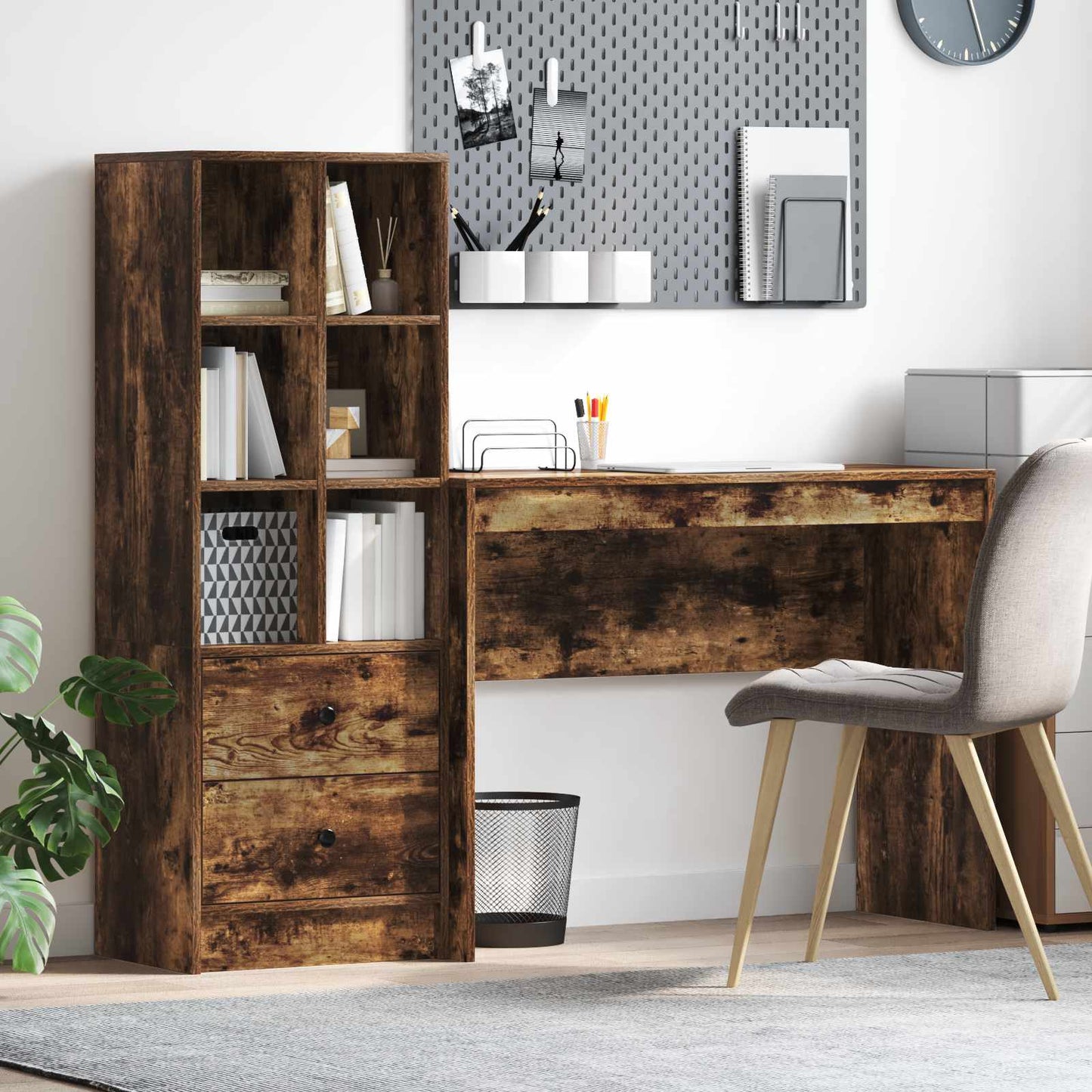 Schreibtisch Geräucherte Eiche 145,5 x 40 x 127 cm 2 stk.