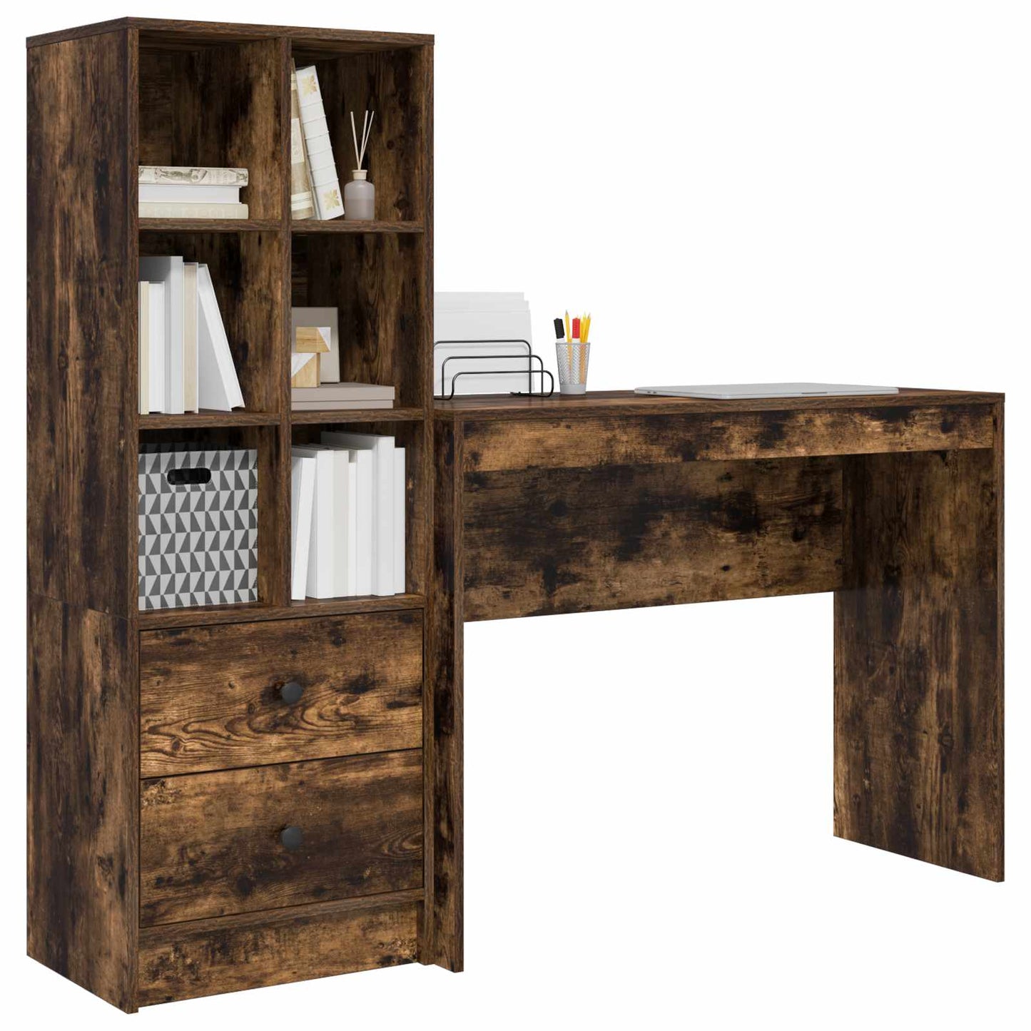 Schreibtisch Geräucherte Eiche 145,5 x 40 x 127 cm 2 stk.