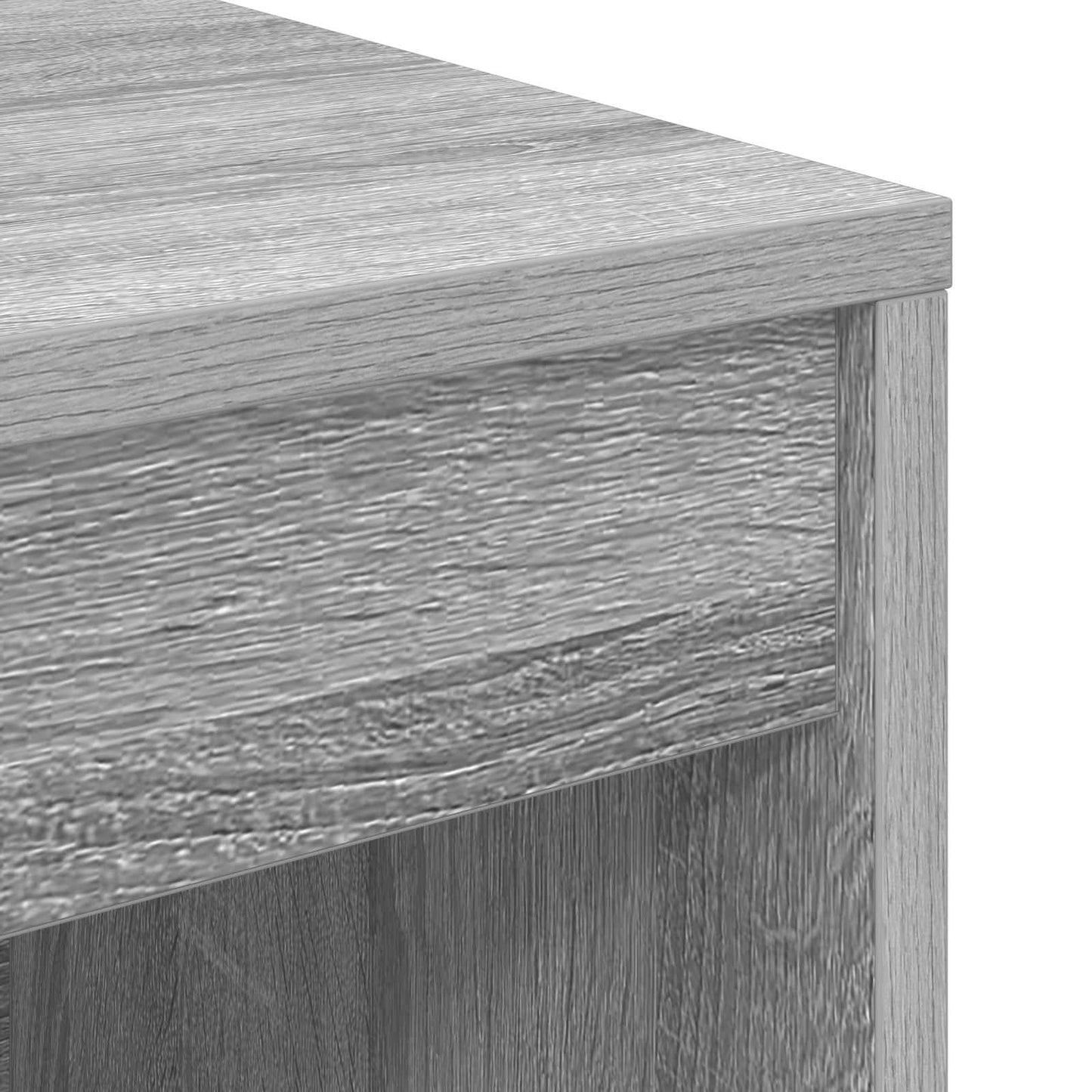 Schreibtisch mit Schubladen mit Regal 2 pcs Graues Sonoma