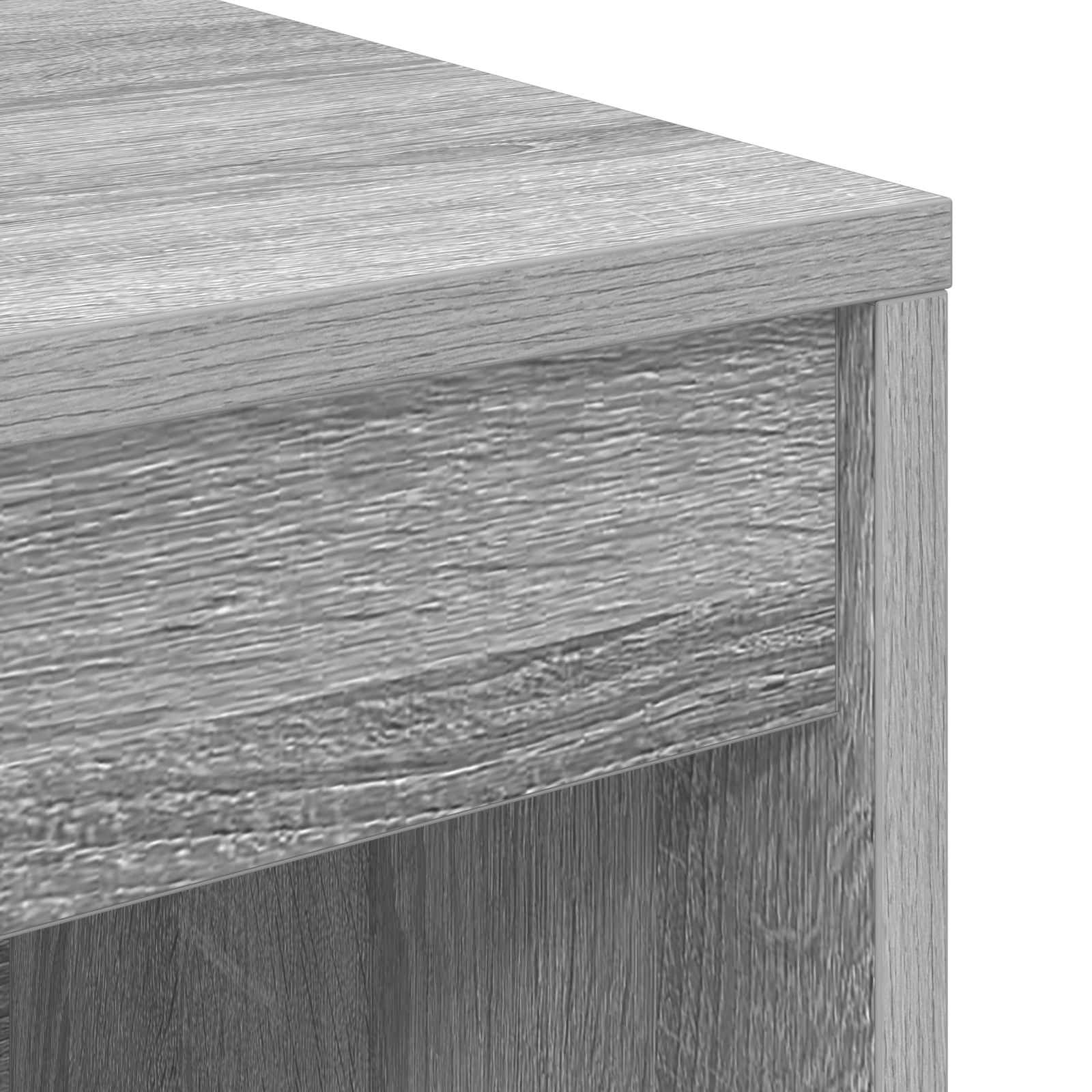 Schreibtisch mit Schubladen mit Regal 2 pcs Graues Sonoma