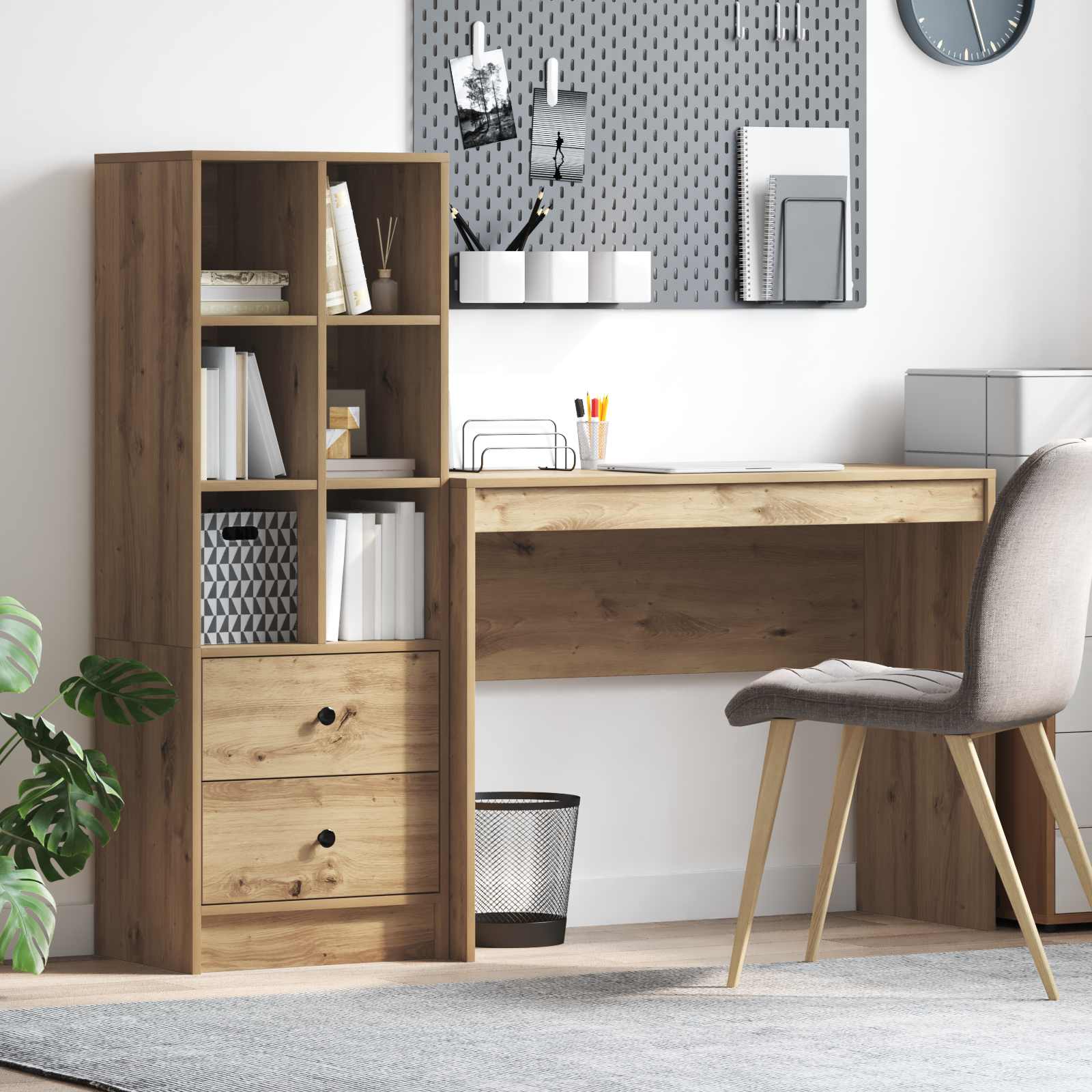 Schreibtisch Artisan-Eiche 145,5 x 40 x 127 cm 2 Stk.