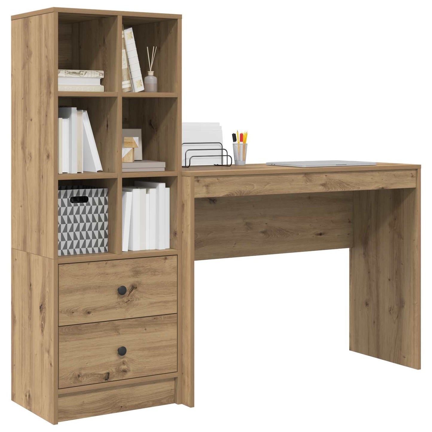 Schreibtisch Artisan-Eiche 145,5 x 40 x 127 cm 2 Stk.