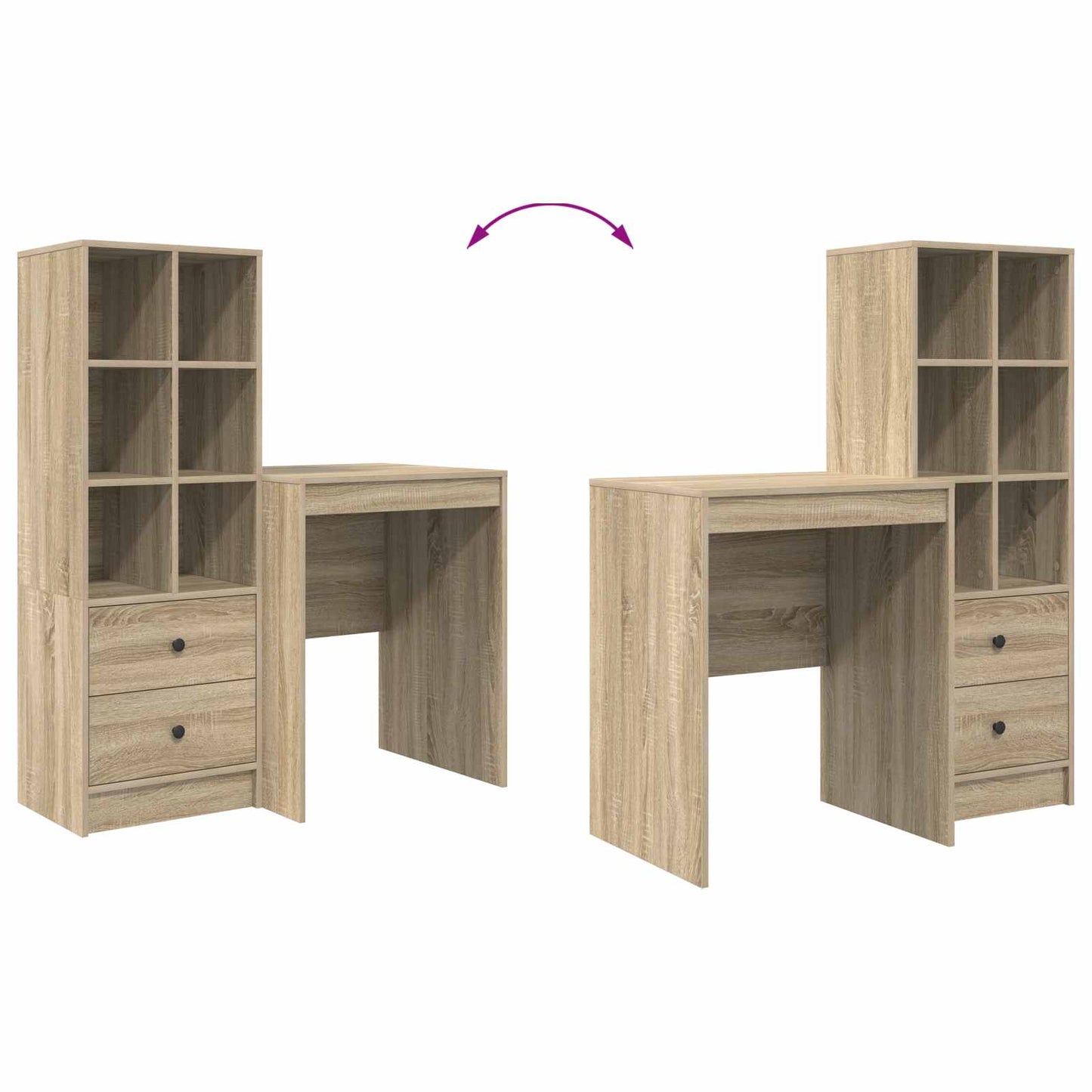 Schreibtisch Sonoma-Eiche 105,5 x 50 x 127 cm 2 stk.
