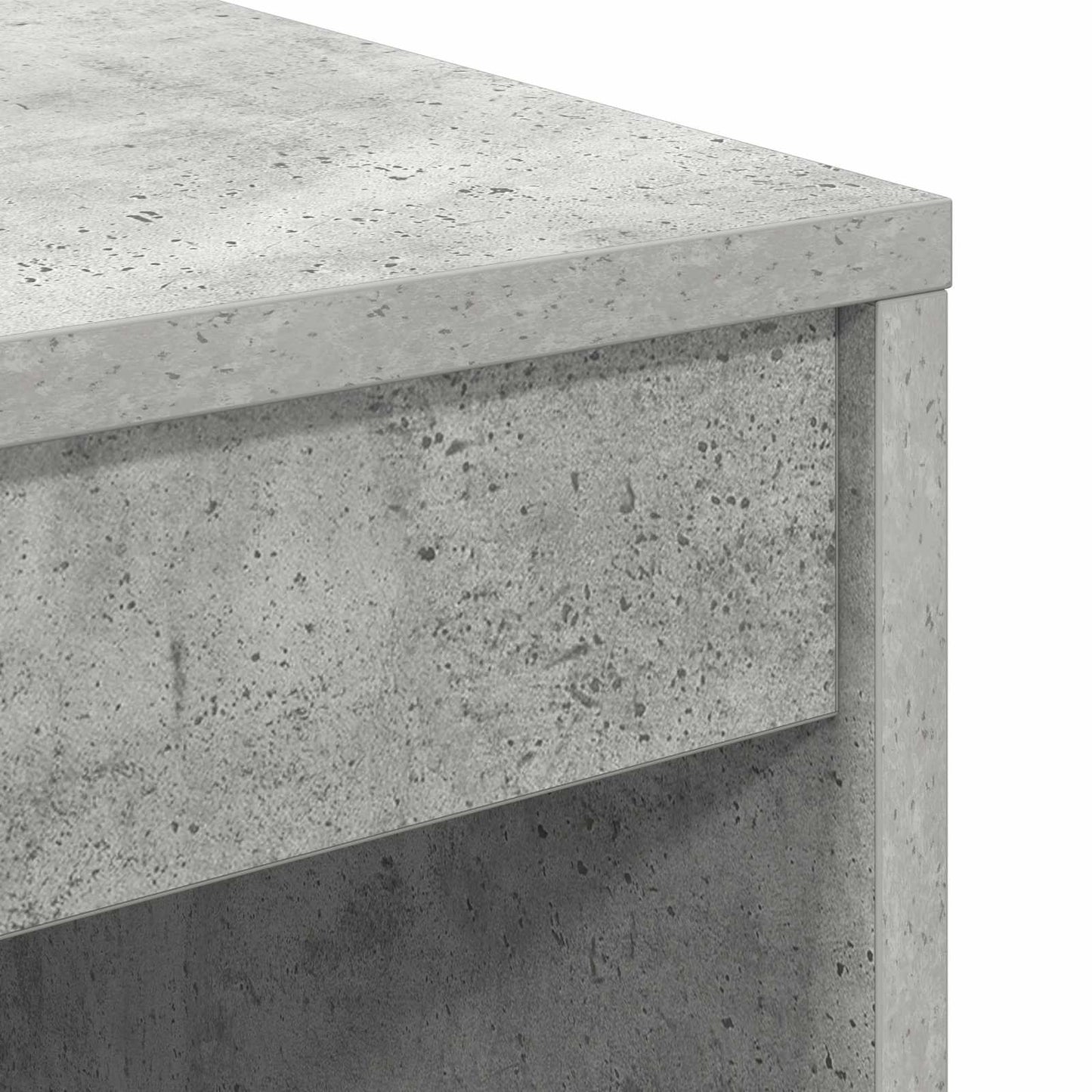 Schreibtisch mit Schubladen mit Regal 2 pcs Beton Grau
