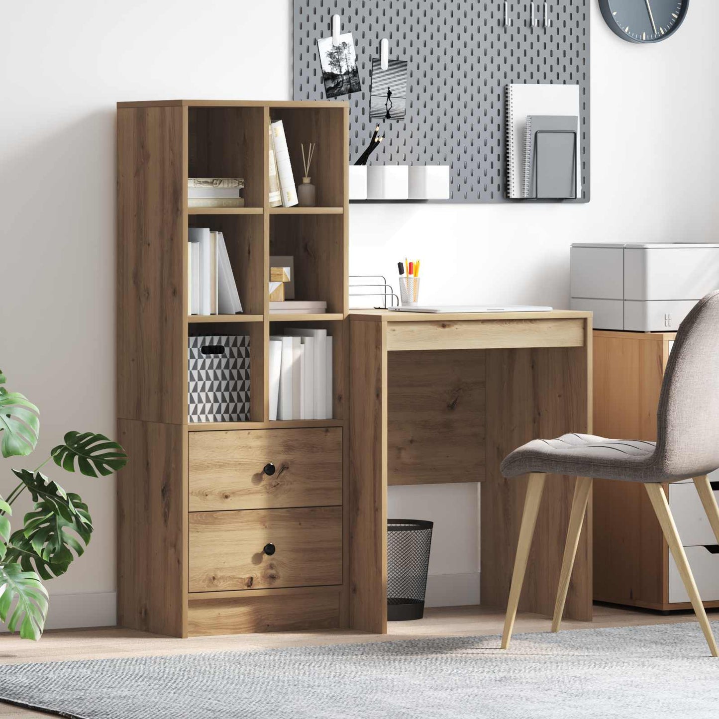 Schreibtisch Artisan-Eiche 105,5 x 50 x 127 cm 2 Stk.