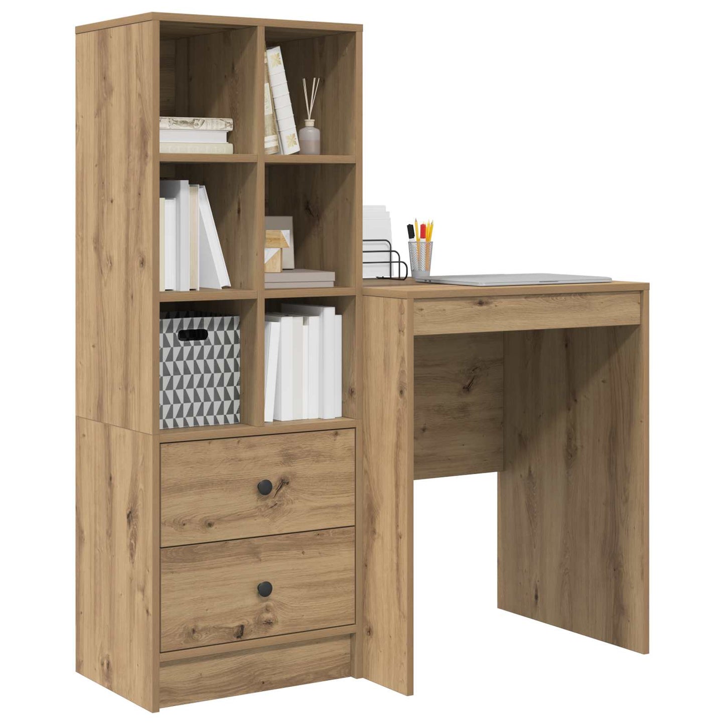 Schreibtisch Artisan-Eiche 105,5 x 50 x 127 cm 2 Stk.