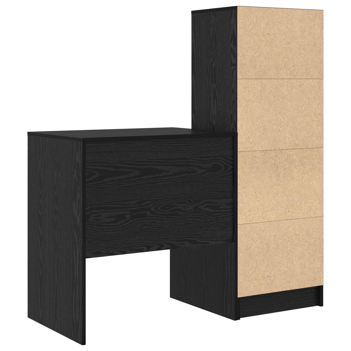Schreibtisch Schwarz Eichen-Optik 115,5 x 50 x 127 cm 2 stk.