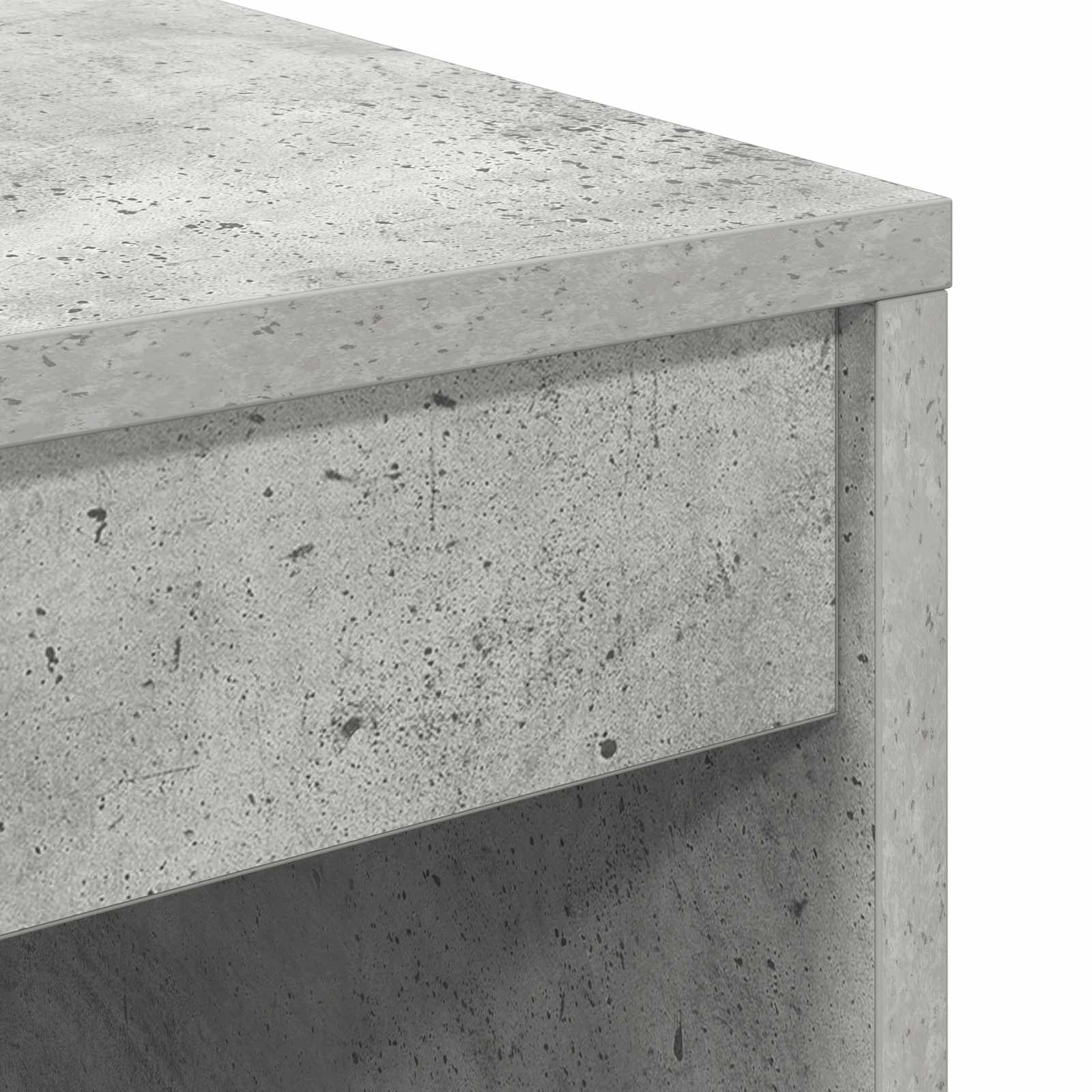 Schreibtisch mit Schubladen mit Regal 2 pcs Beton Grau