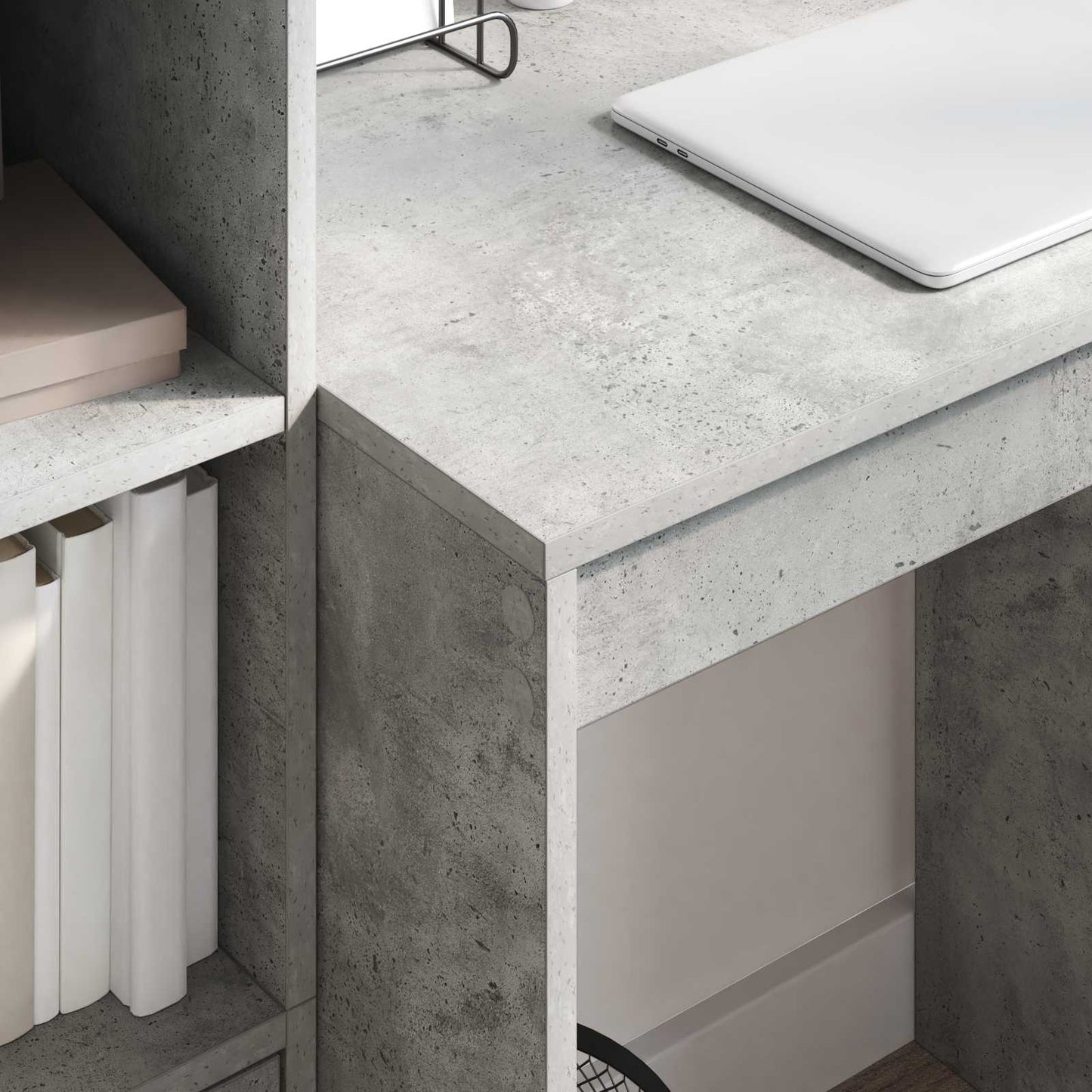 Schreibtisch Beton Grau 115,5 x 50 x 127 cm 2 stk.