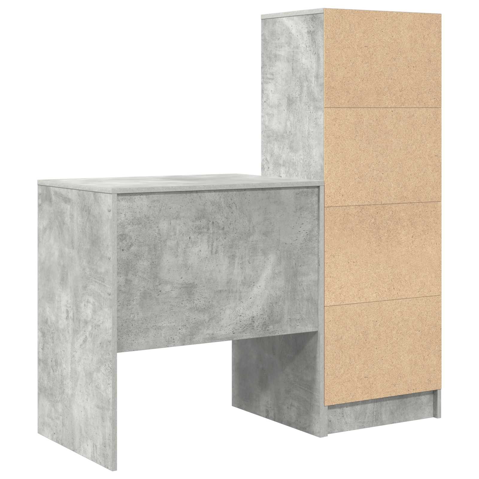 Schreibtisch Beton Grau 115,5 x 50 x 127 cm 2 stk.