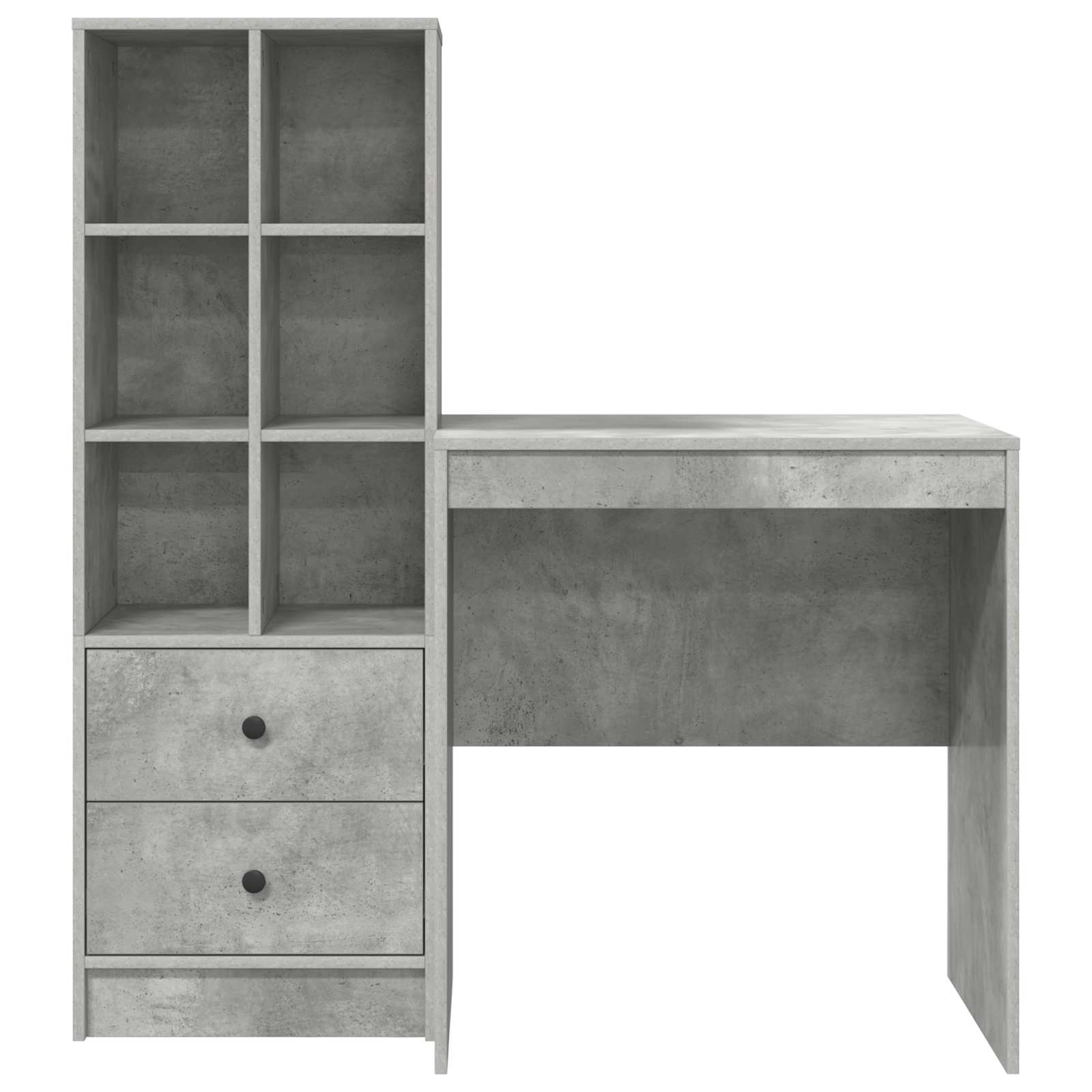 Schreibtisch Beton Grau 115,5 x 50 x 127 cm 2 stk.