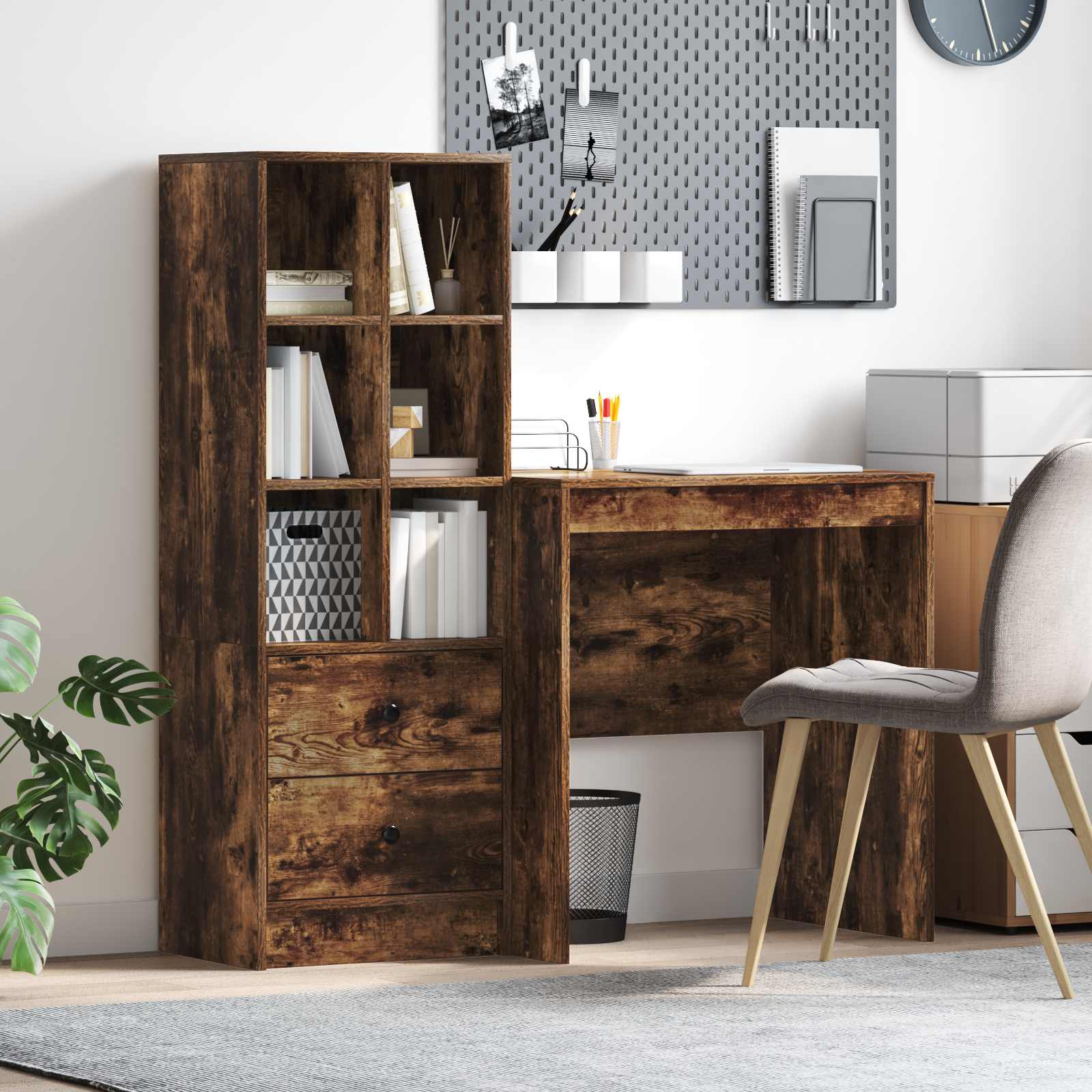 Schreibtisch Geräucherte Eiche 115,5 x 50 x 127 cm 2 stk.
