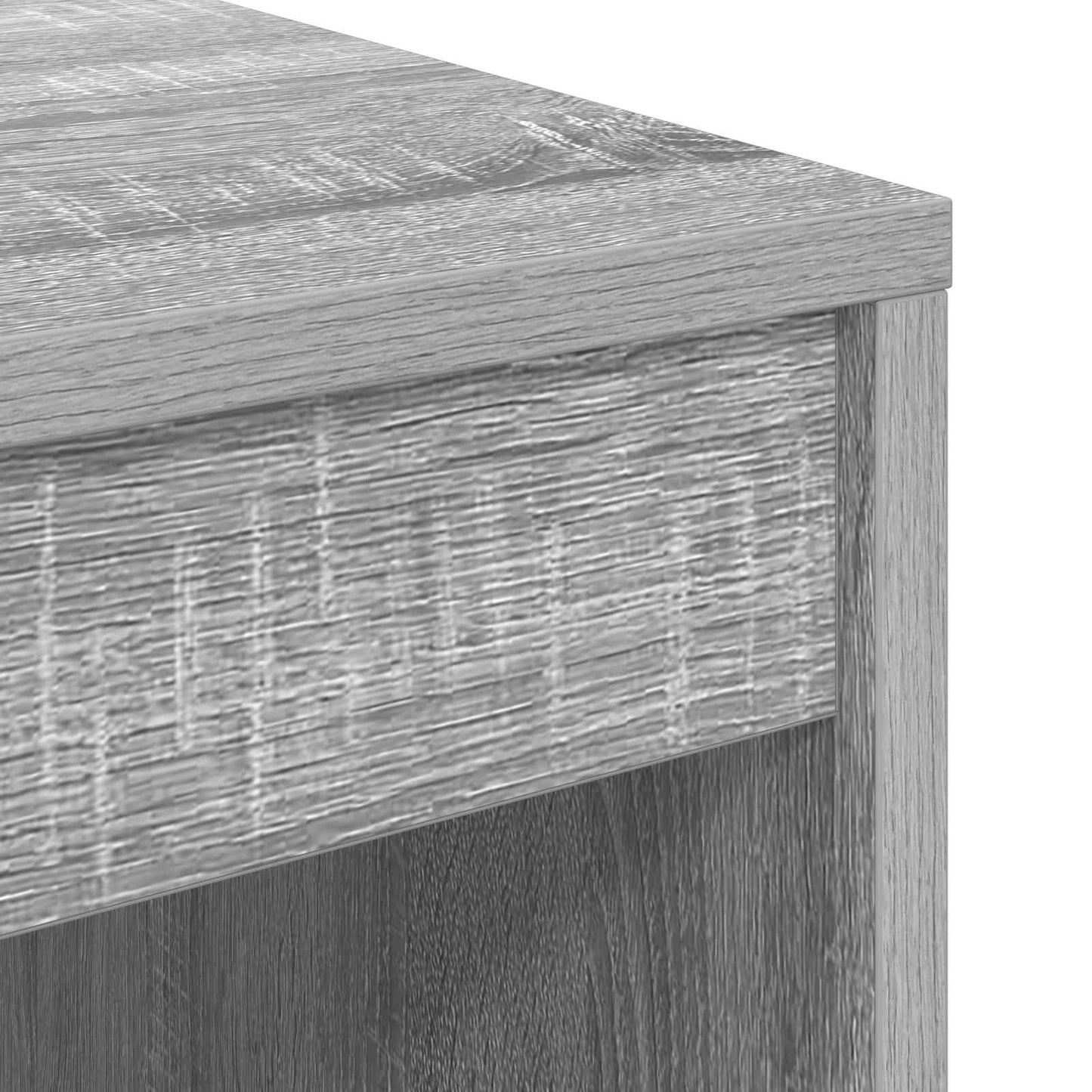 Schreibtisch mit Schubladen mit Regal 2 pcs Graues Sonoma