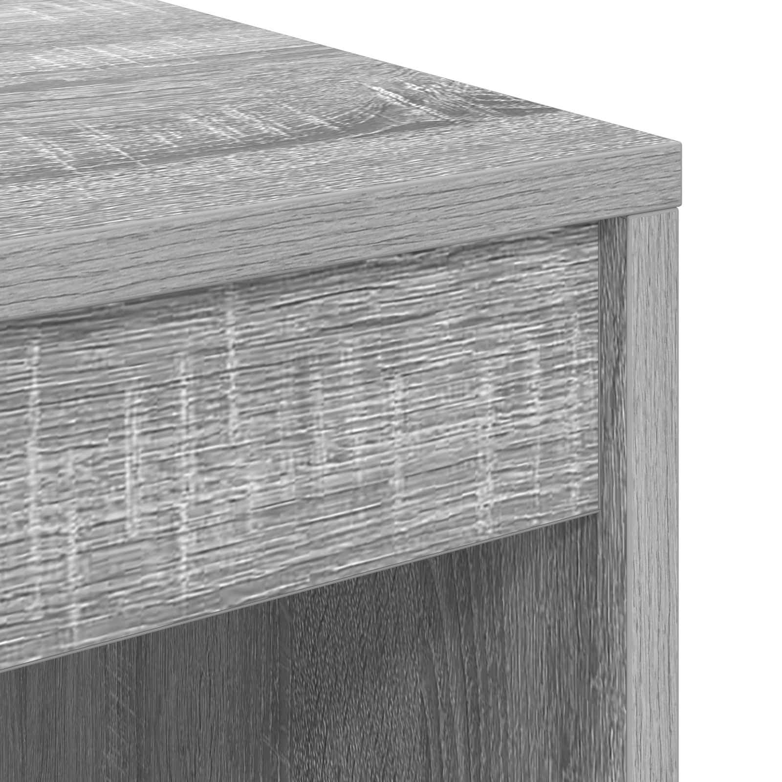 Schreibtisch mit Schubladen mit Regal 2 pcs Graues Sonoma