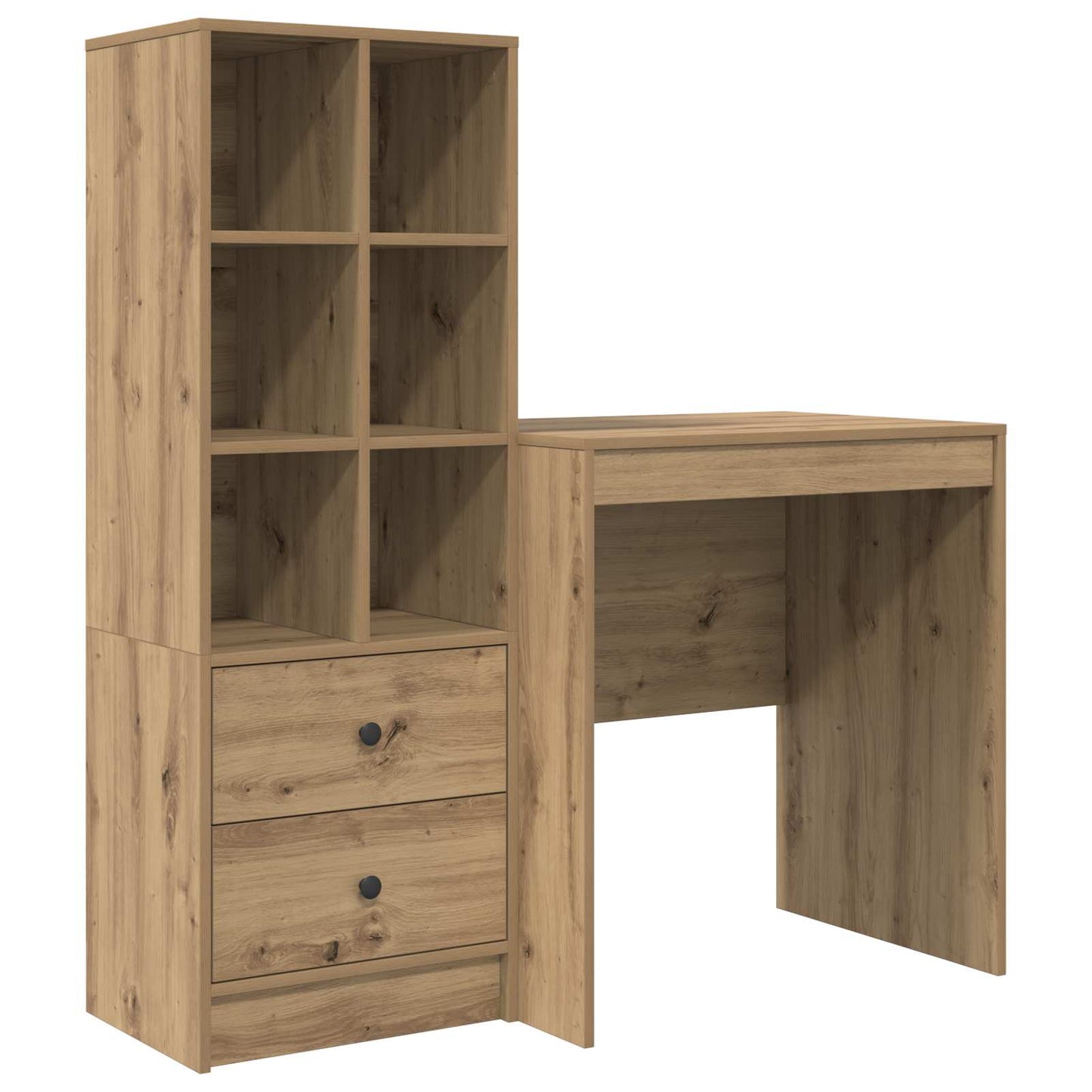 Schreibtisch mit Schubladen mit Regal 2 pcs Artisan-Eiche