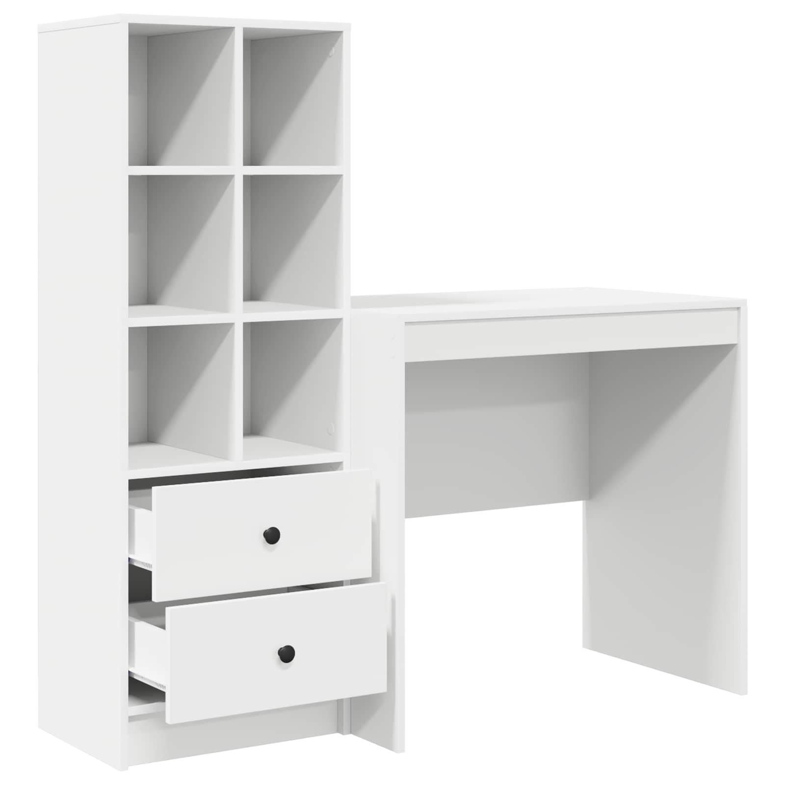 Schreibtisch Weiß 125,5 x 50 x 127 cm 2 stk.