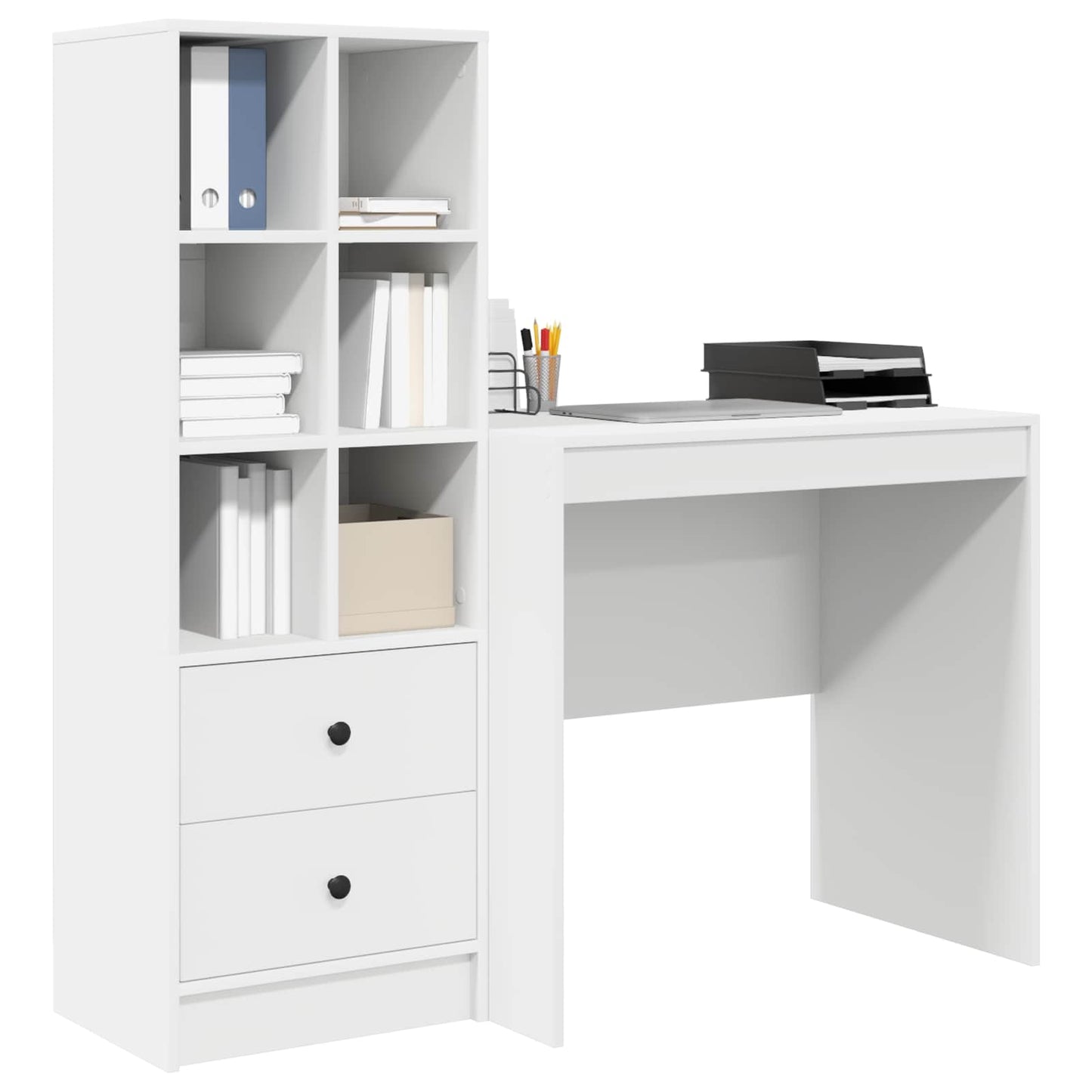 Schreibtisch Weiß 125,5 x 50 x 127 cm 2 stk.