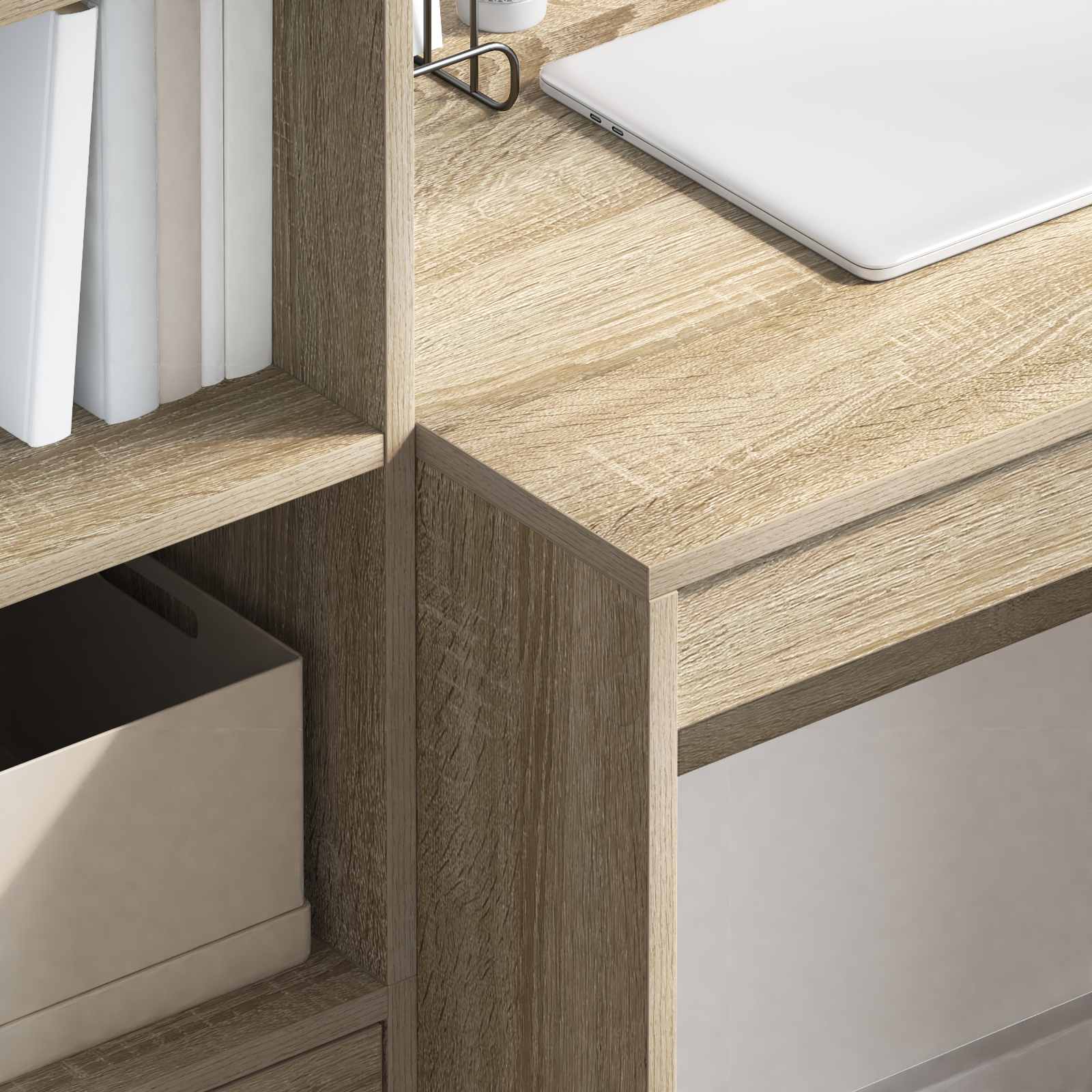 Schreibtisch Sonoma-Eiche 125,5 x 50 x 127 cm 2 stk.