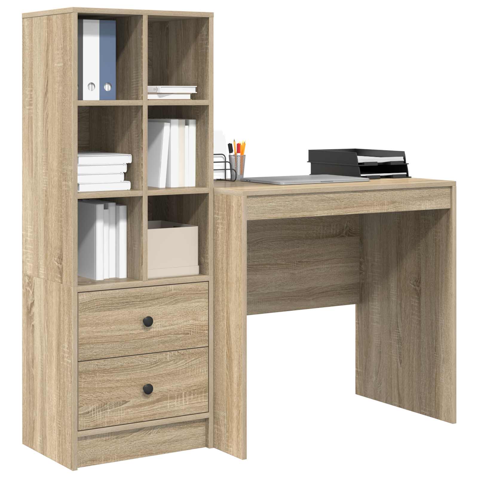 Schreibtisch Sonoma-Eiche 125,5 x 50 x 127 cm 2 stk.