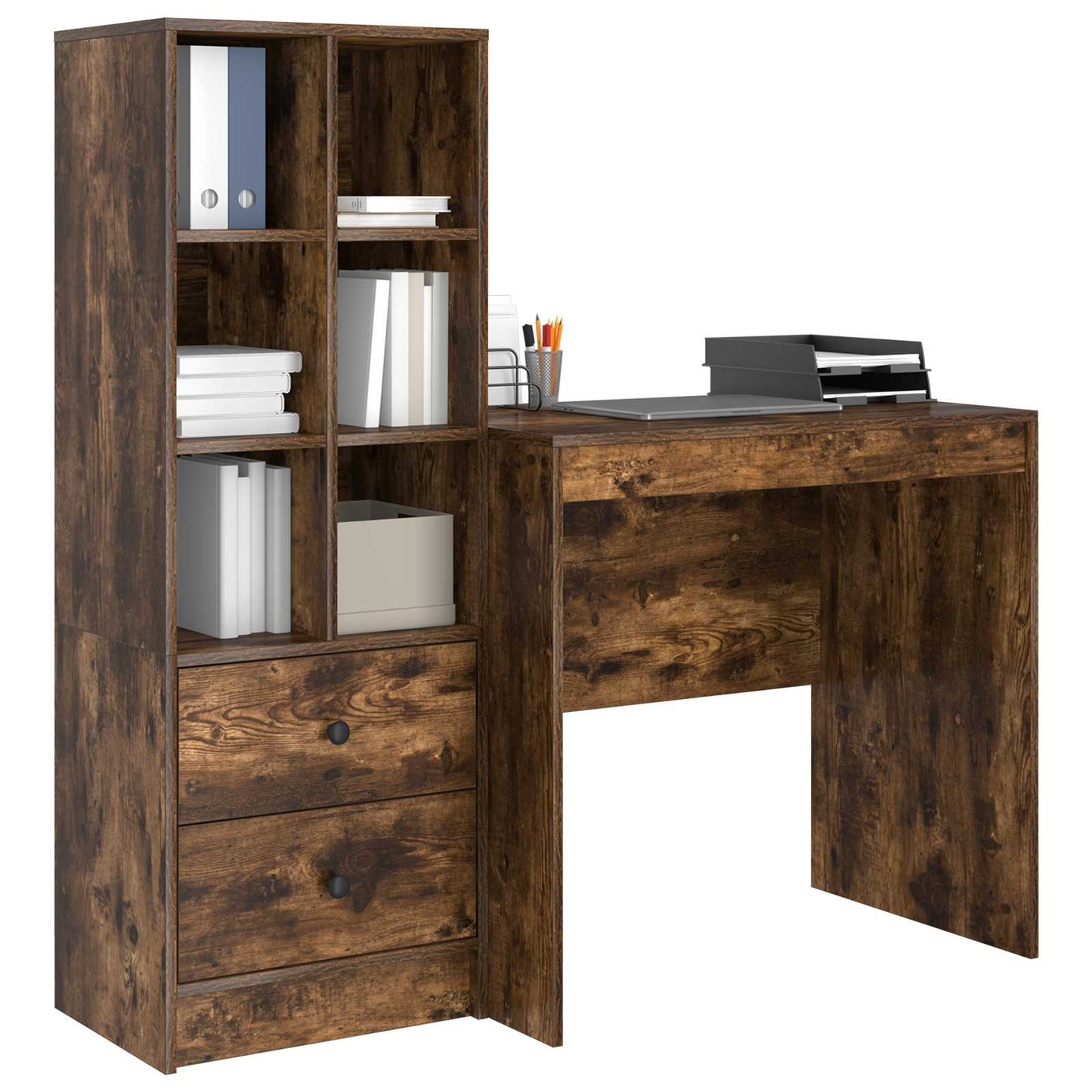 Schreibtisch Geräucherte Eiche 125,5 x 50 x 127 cm 2 stk.
