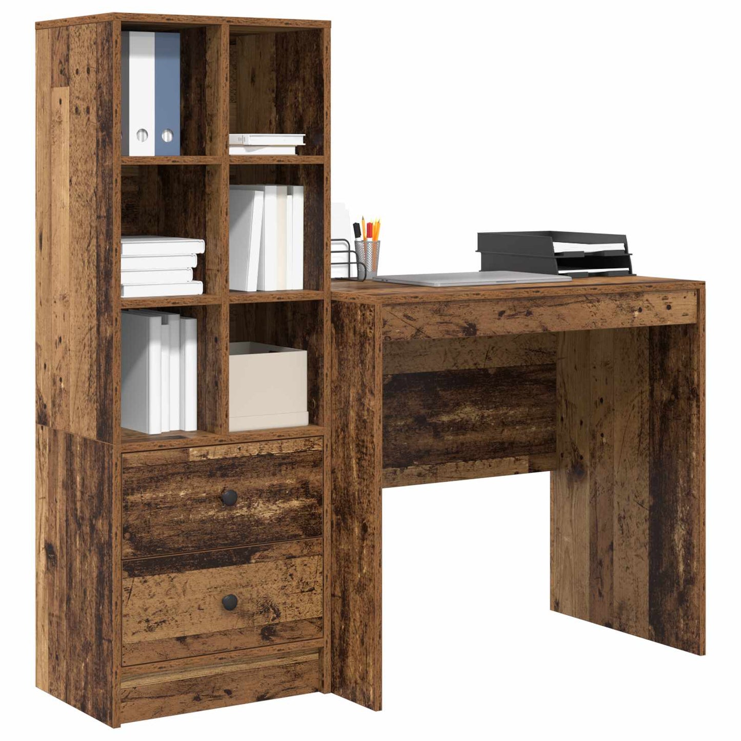 Schreibtisch Altholz 125,5 x 50 x 127 cm 2 stk.