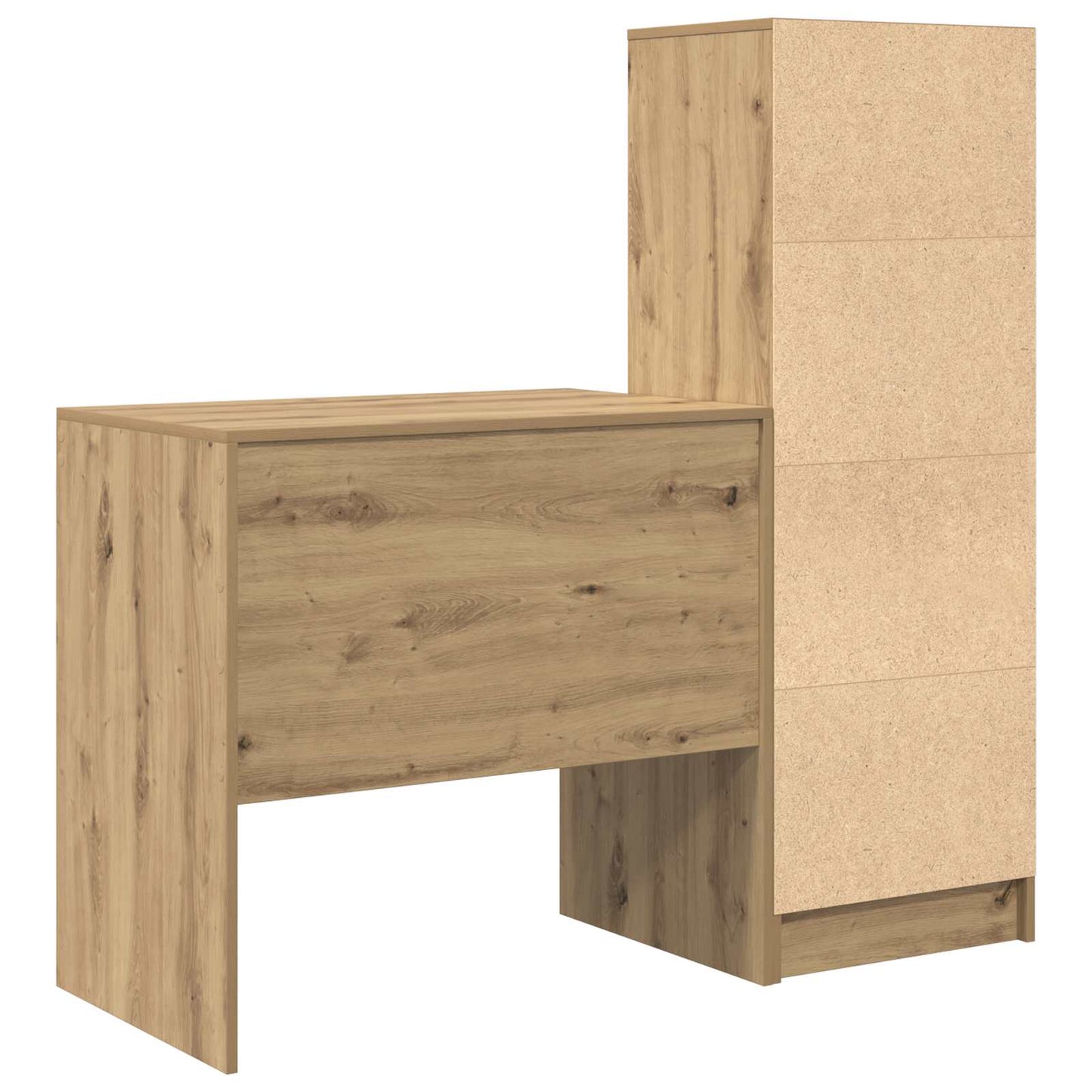 Schreibtisch mit Schubladen mit Regal 2 pcs Artisan-Eiche