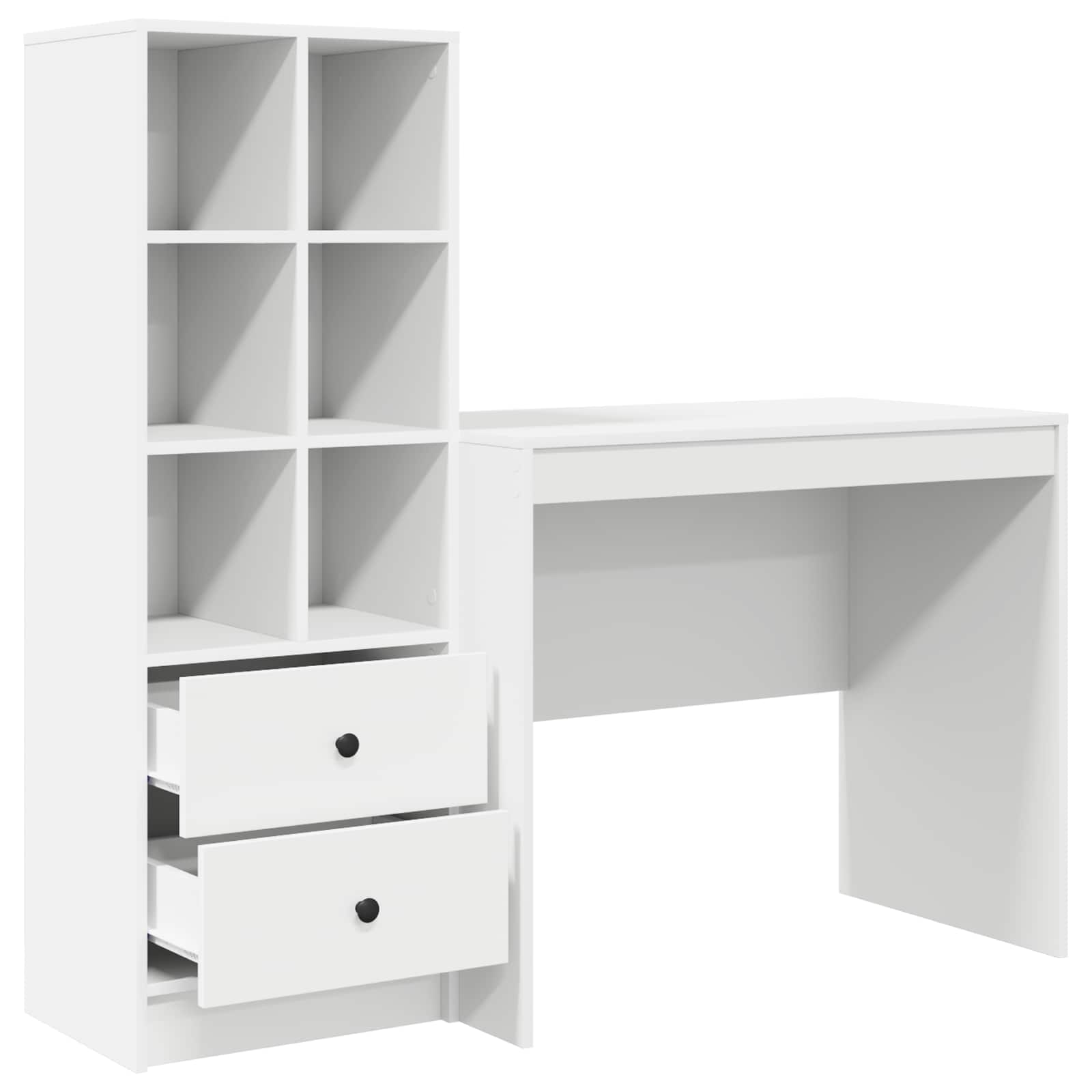 Schreibtisch Weiß 135,5 x 50 x 127 cm 2 stk.