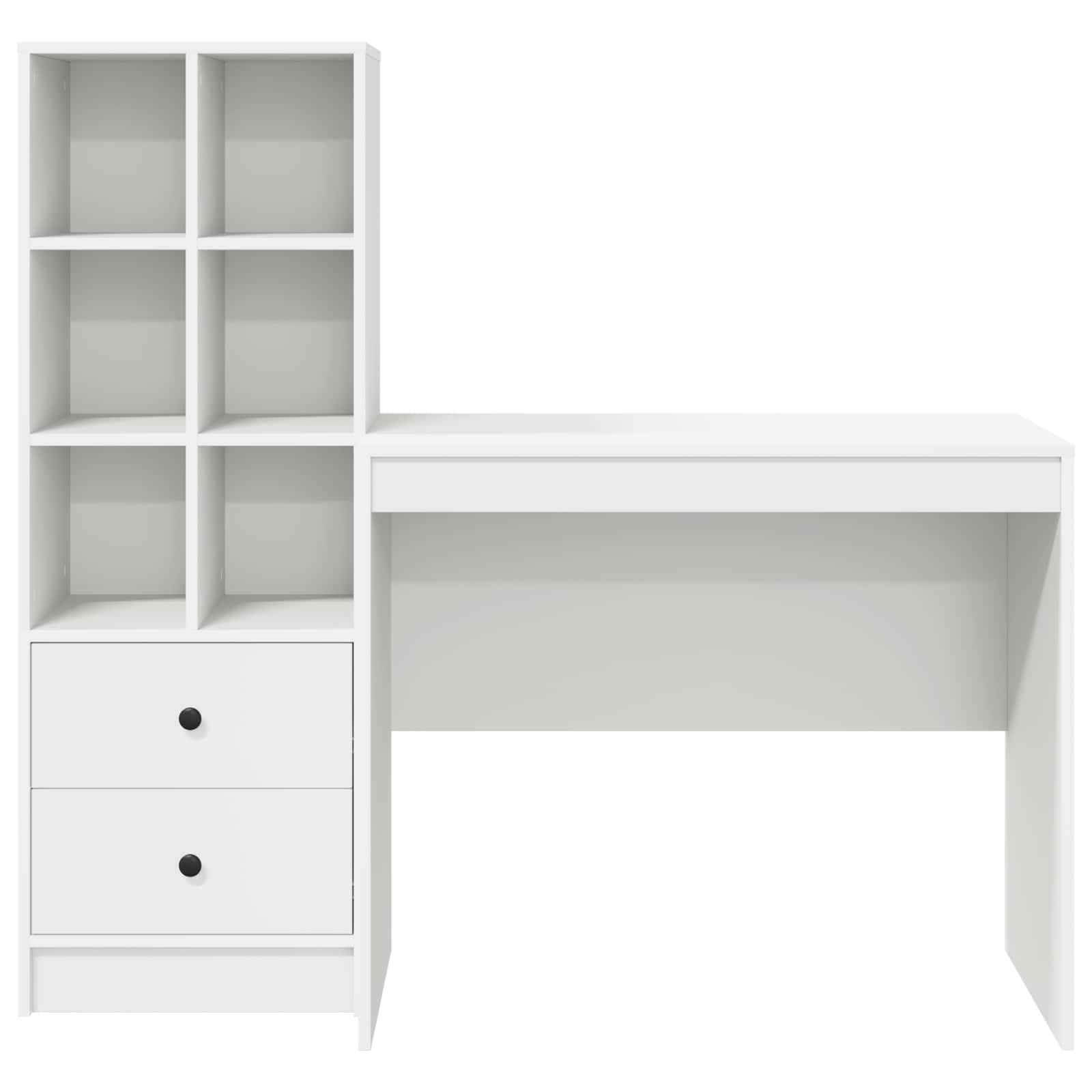 Schreibtisch Weiß 135,5 x 50 x 127 cm 2 stk.