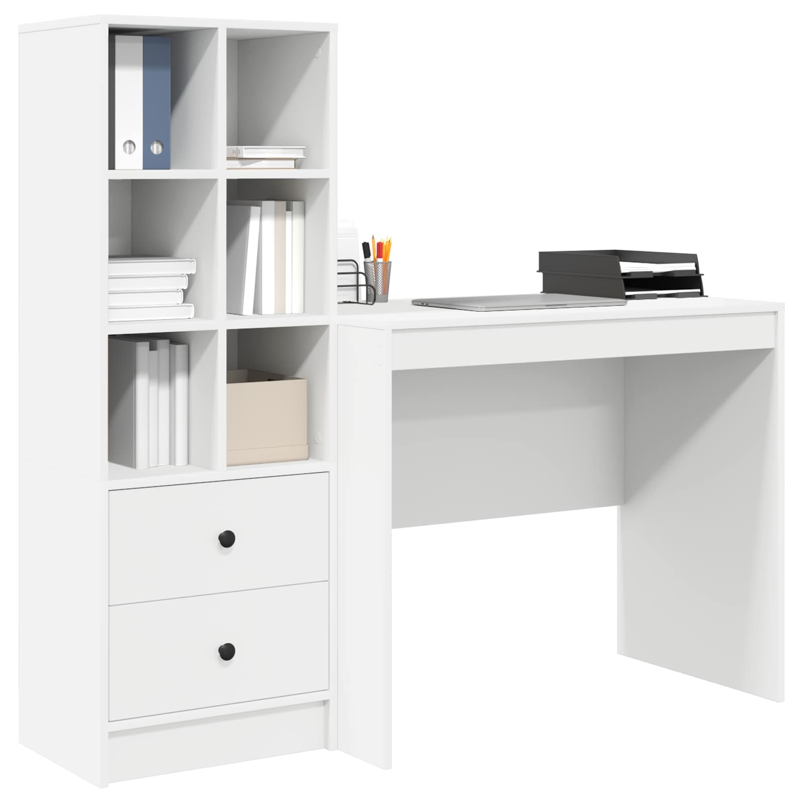 Schreibtisch Weiß 135,5 x 50 x 127 cm 2 stk.